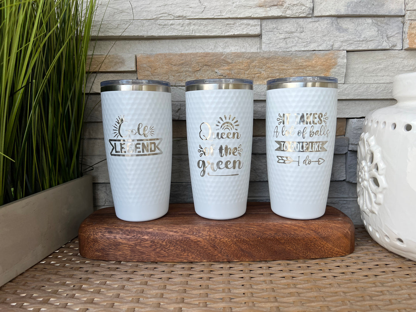 Dimpled, Golf 20oz Stainless Steel Tumbler