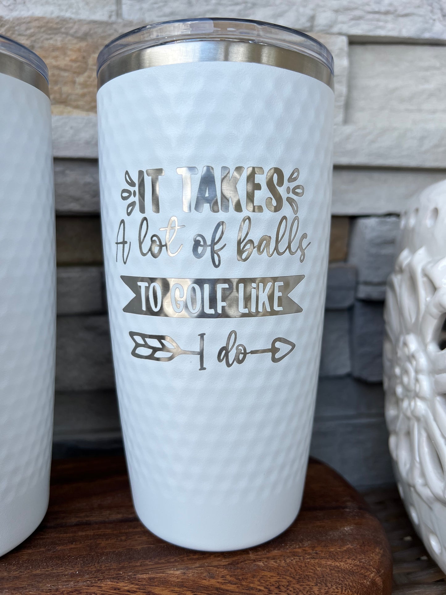 Dimpled, Golf 20oz Stainless Steel Tumbler
