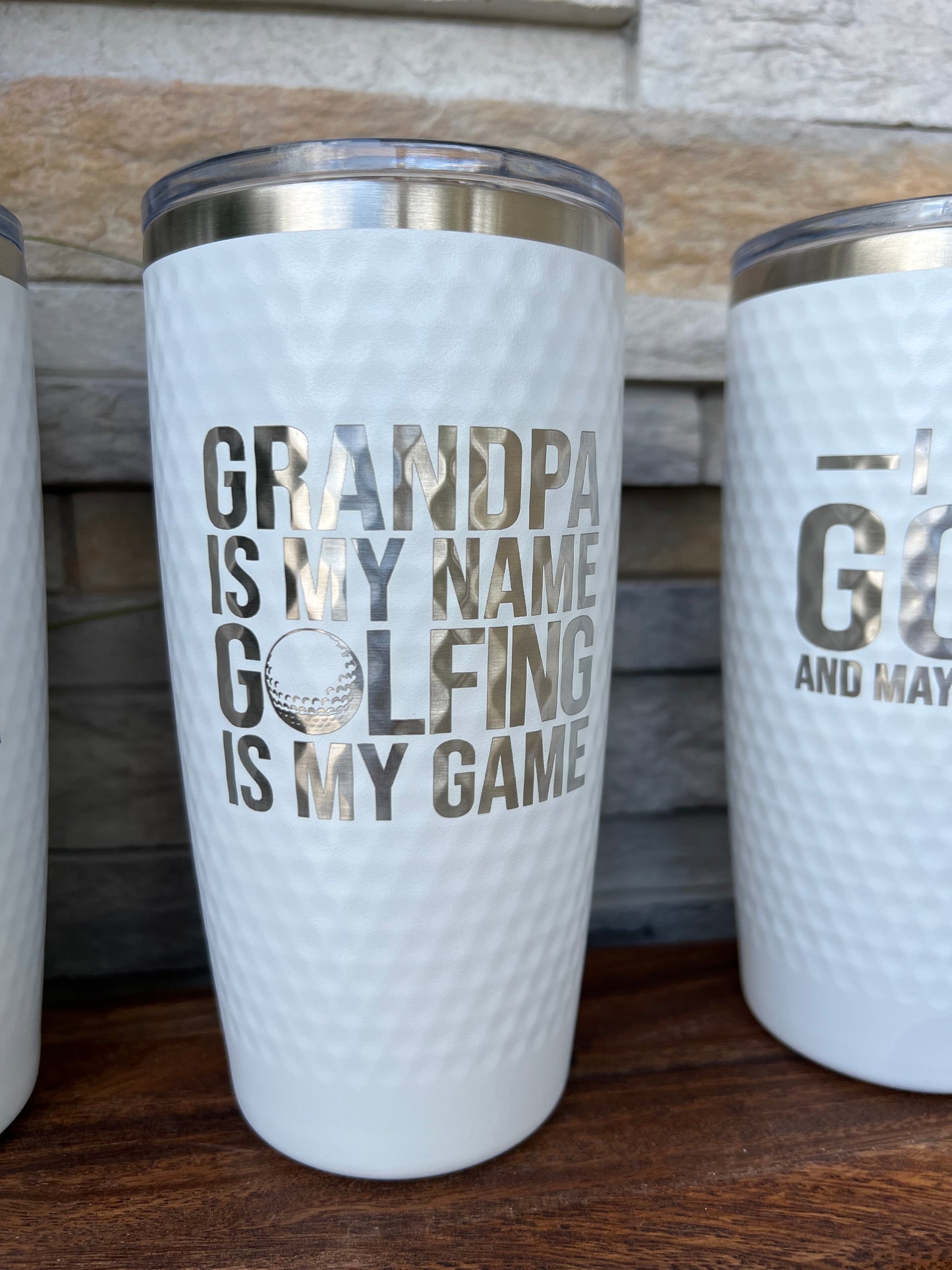 Dimpled, Golf 20oz Stainless Steel Tumbler