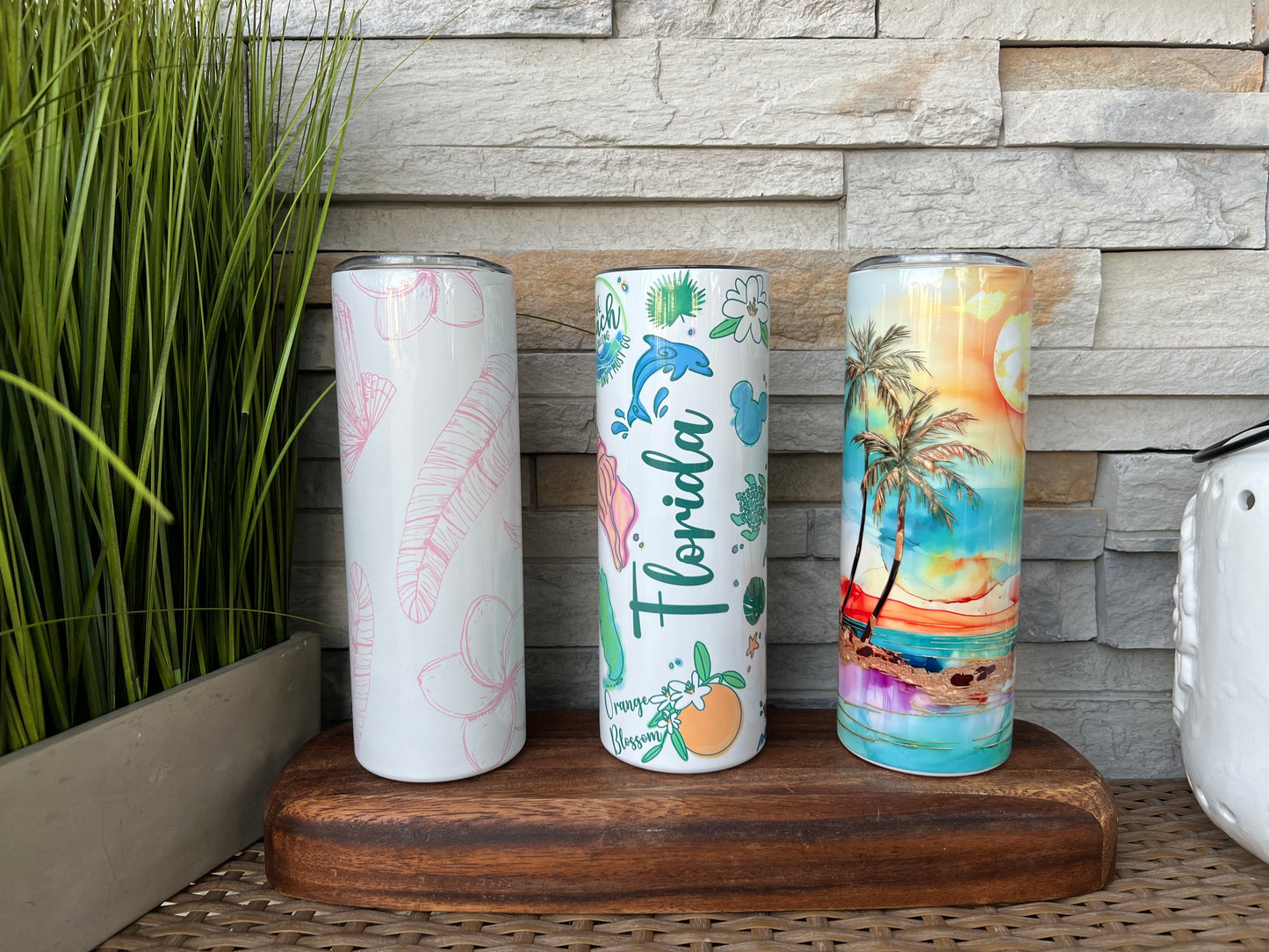 Beach 20oz Skinny Tumblers