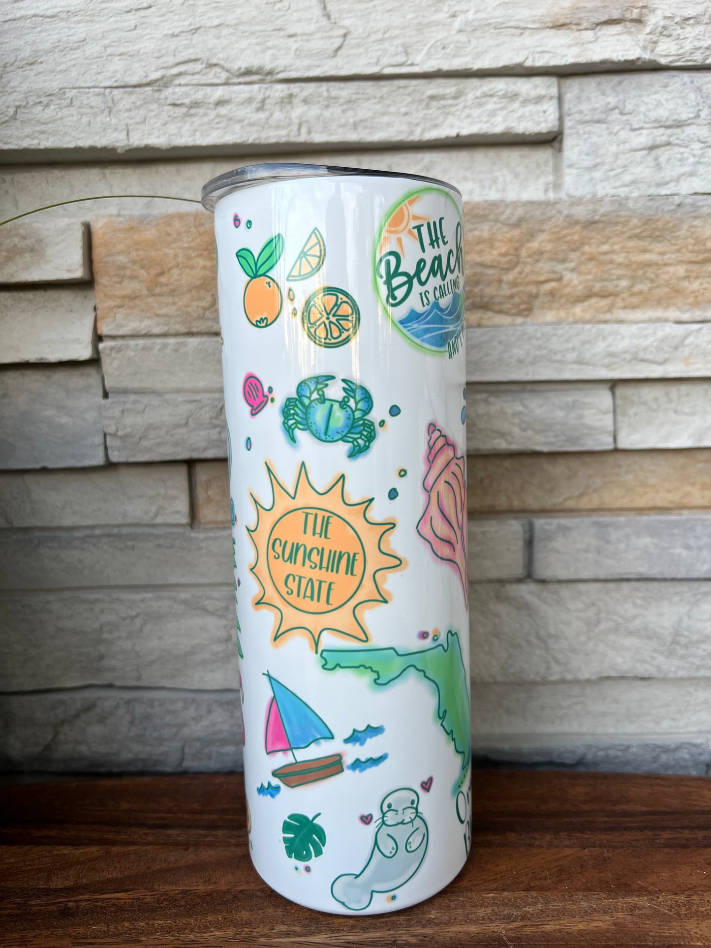 Beach 20oz Skinny Tumblers