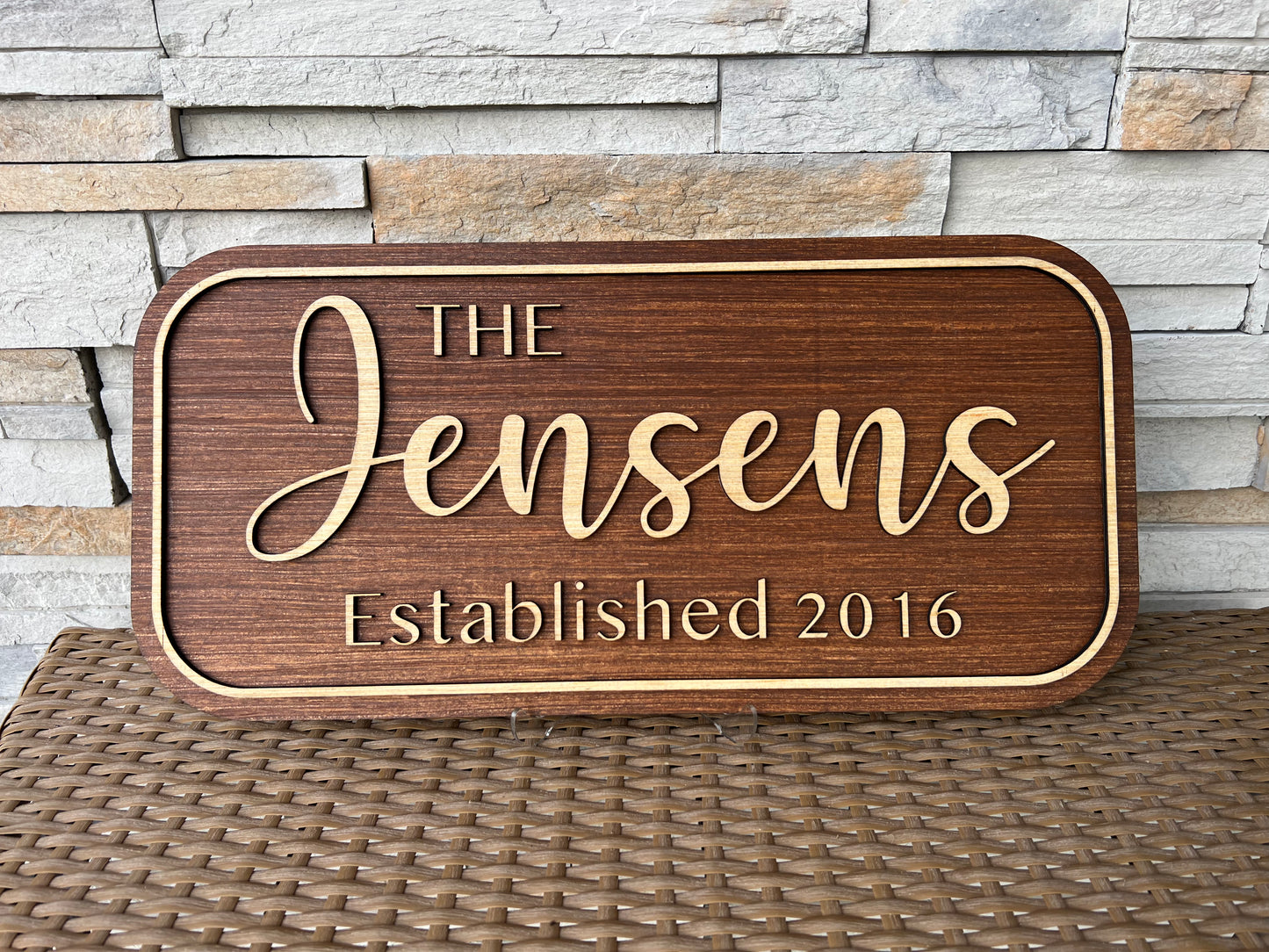 Custom Wood Sign, Family, Last Name, Wedding, EST., Shower Gift, Wall or Table Sign