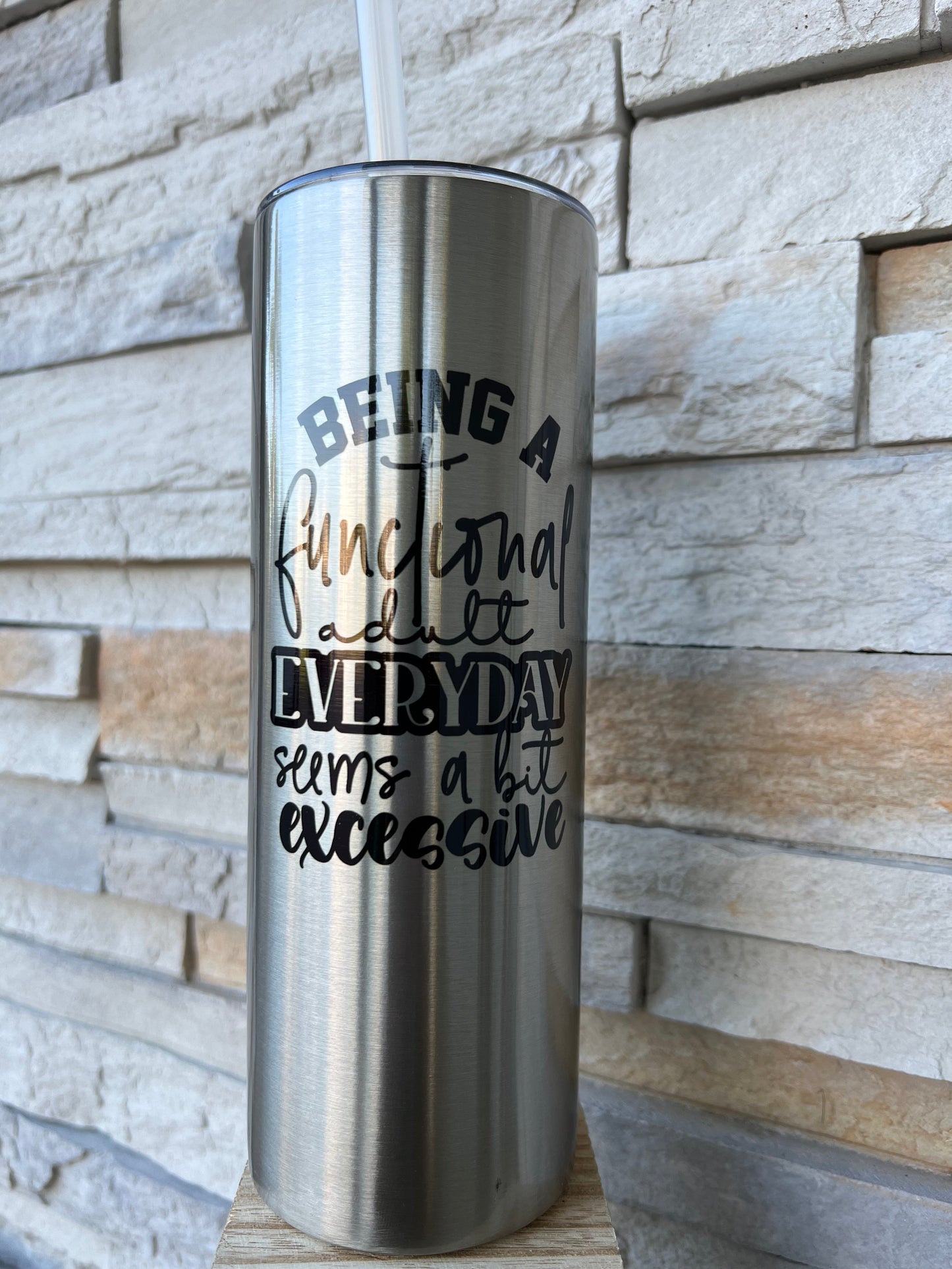 Functional Adult 20oz Skinny Sublimation Tumbler
