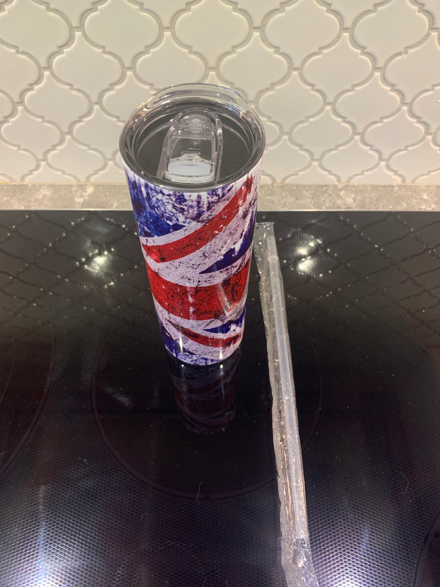 Distressed UK Flag 20oz Skinny Sublimation Tumbler