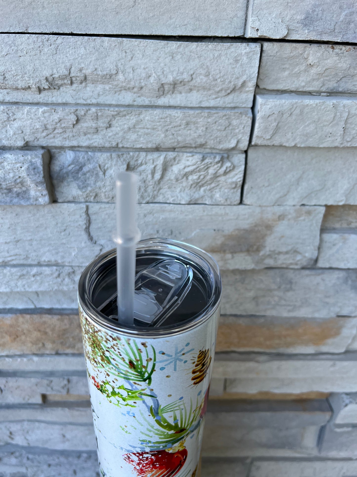 Santa, How Much Do You Already Know? Christmas Shimmer 20oz Skinny Tumbler