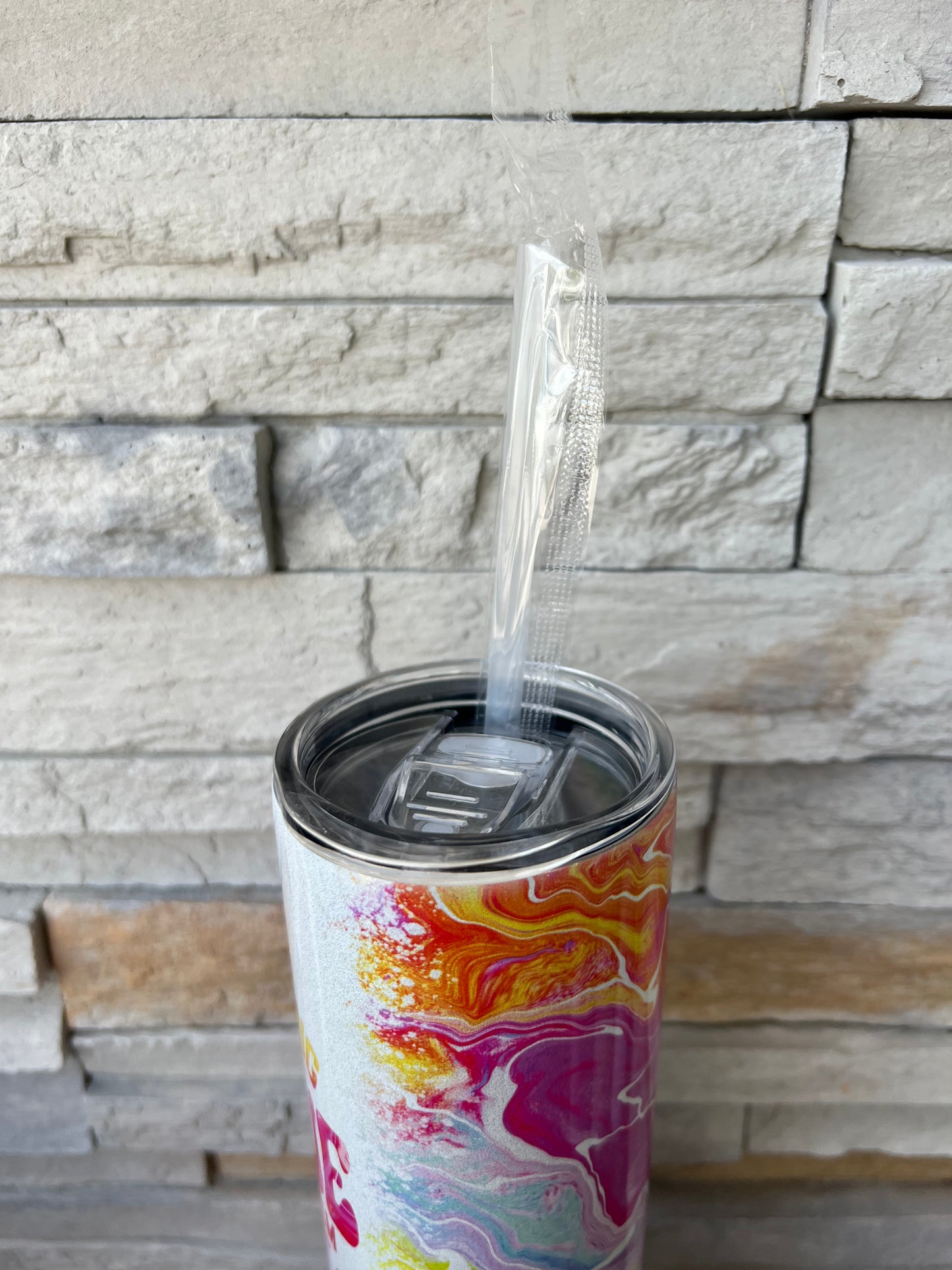 Expressions Need Work Shimmer 20oz Skinny Sublimation Tumbler