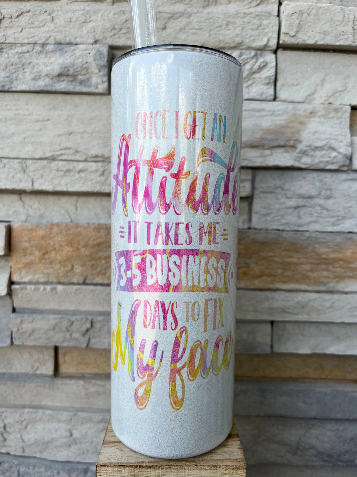 3-5 Business Days Shimmer 20oz Skinny Sublimation Tumbler
