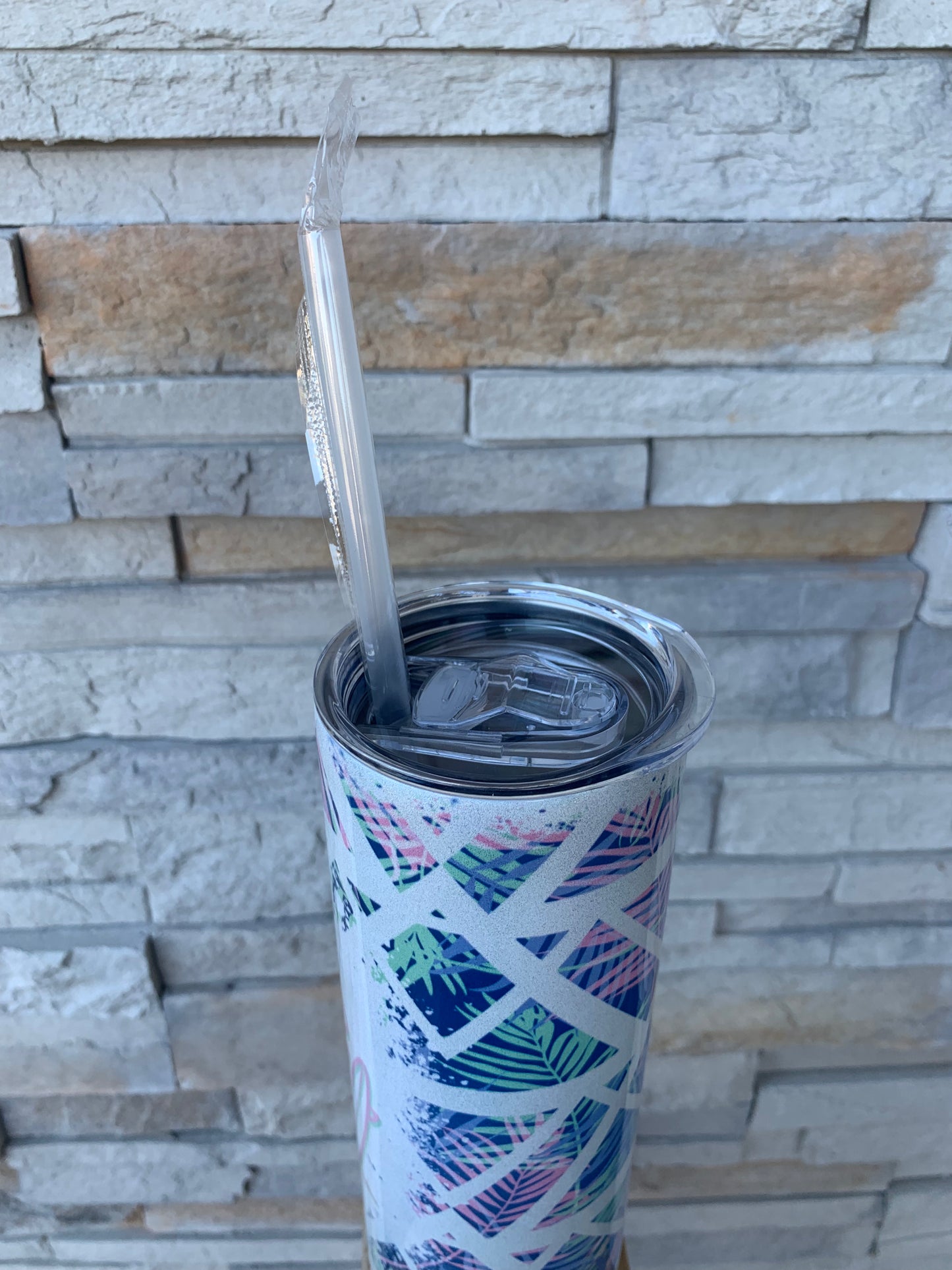 Vacay Mode Shimmer 20oz Skinny Sublimation Tumbler