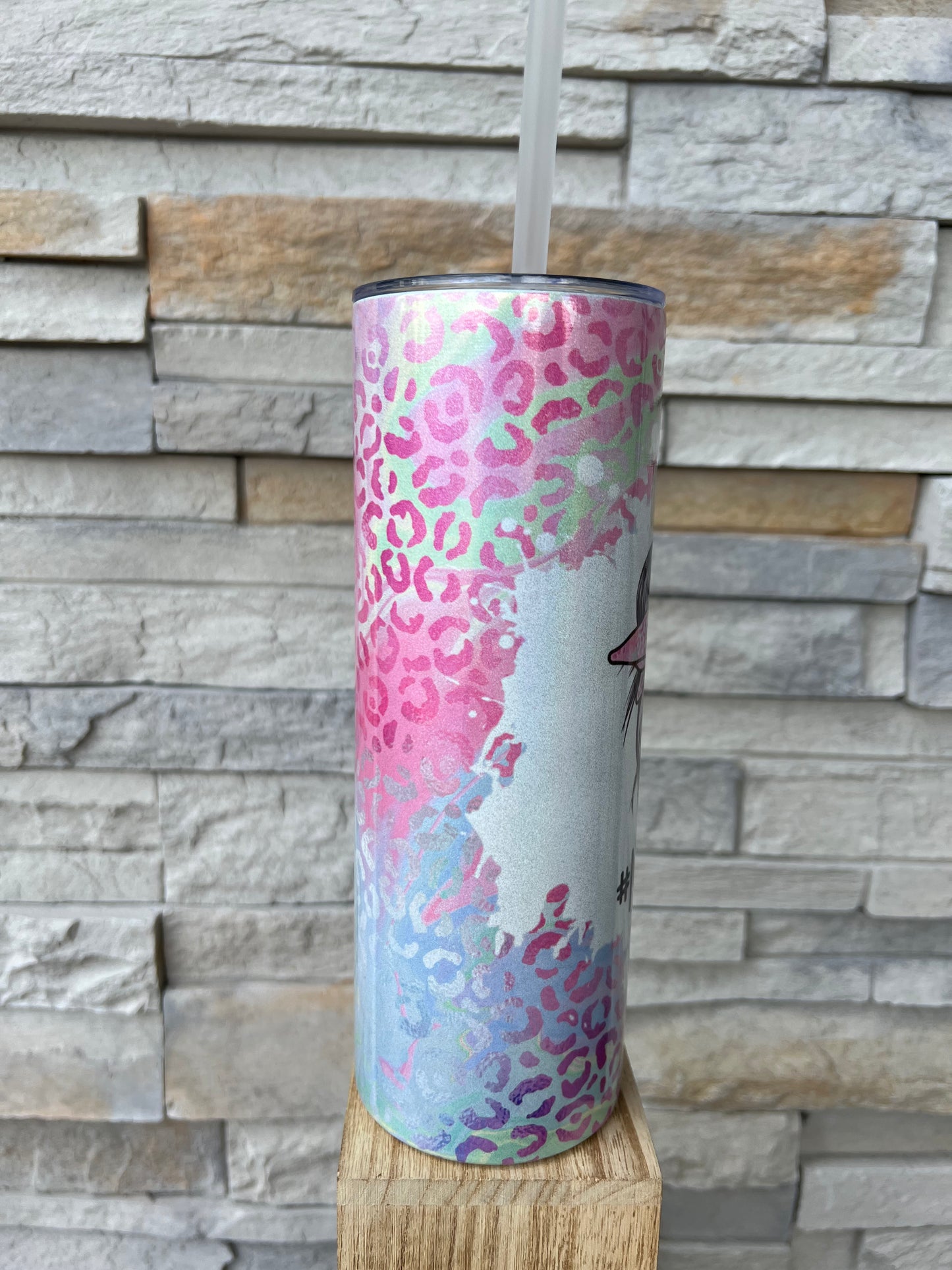 Mom Life Iridescent 20oz Shimmer Skinny Sublimation Tumbler