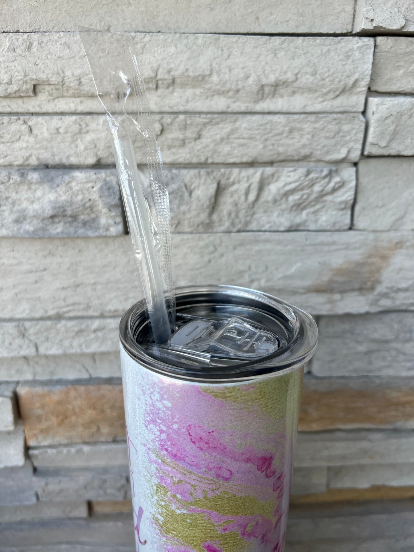 Psalm 3:3 Faith Shimmer 20oz Skinny Sublimation Tumbler