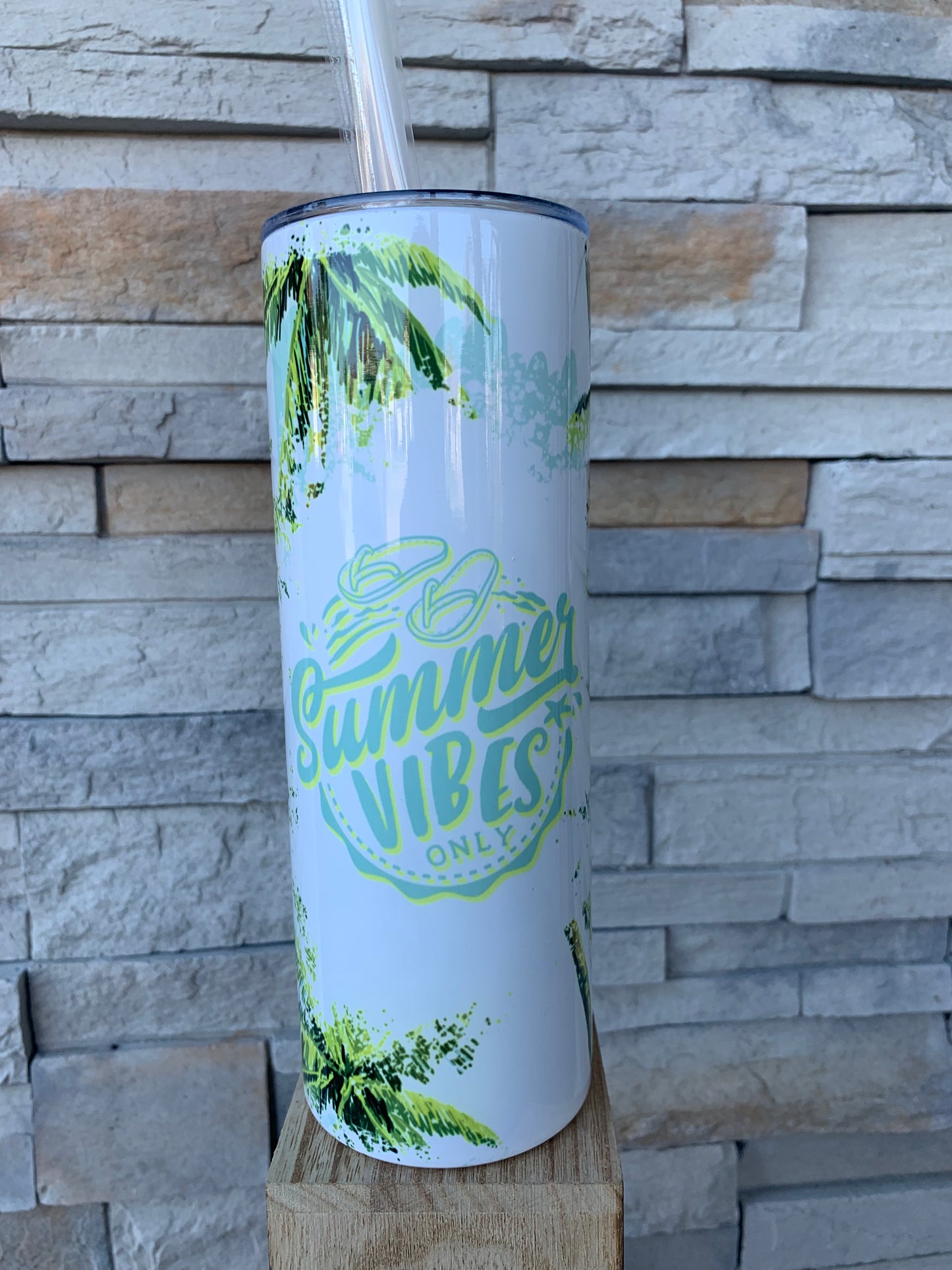 Summer Vibes 20oz Skinny Sublimation Tumbler