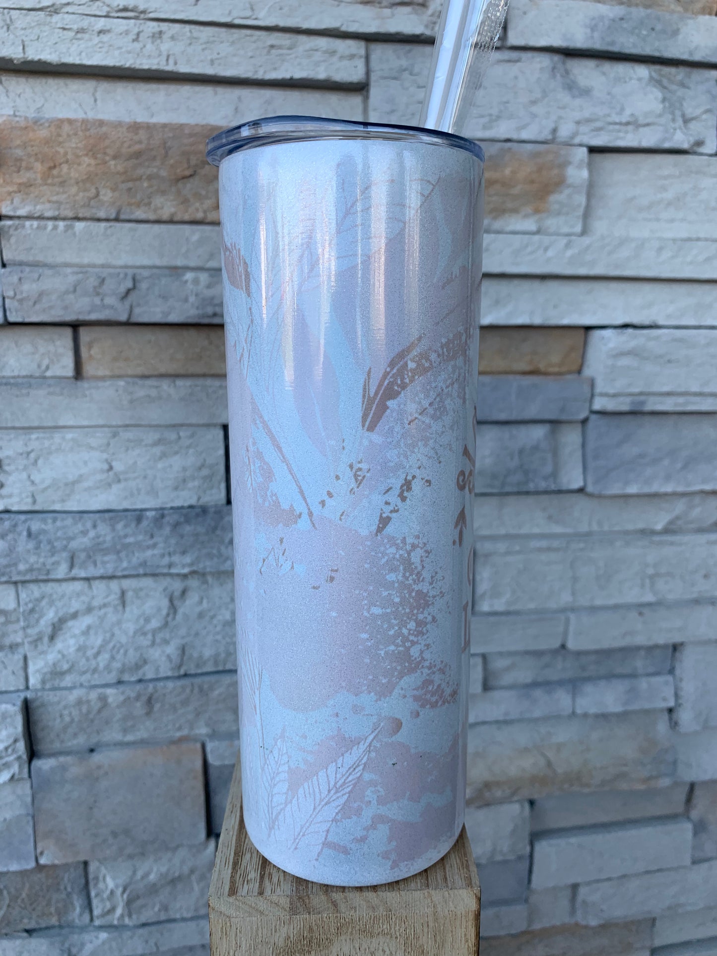 Sloth Vibes Loading Shimmer 20oz Skinny Sublimation Tumbler