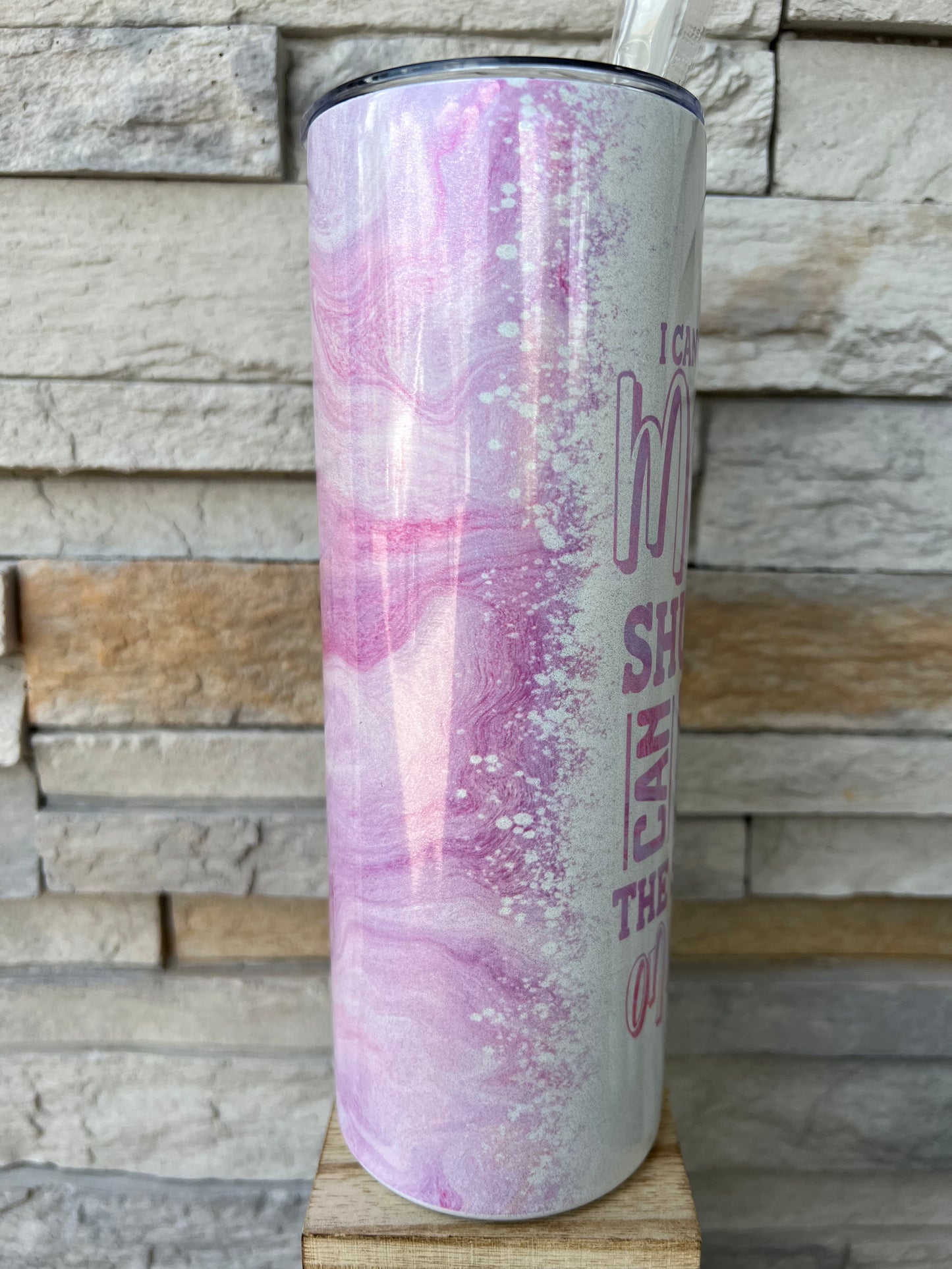 Subtitles On My Face Shimmer 20oz Skinny Sublimation Tumbler