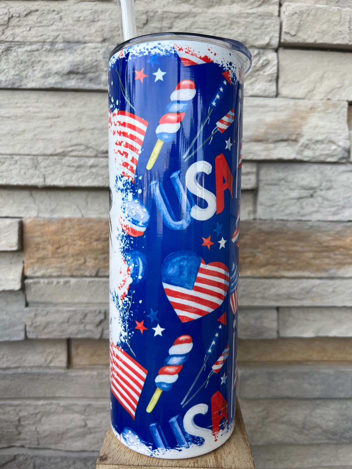 ‘Merica 20oz Skinny Sublimation Tumbler