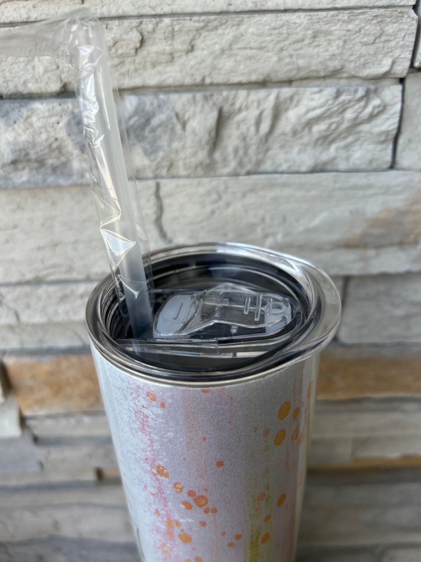 God Did Not Create You To Blend In Faith Shimmer 20oz Skinny Sublimation Tumbler