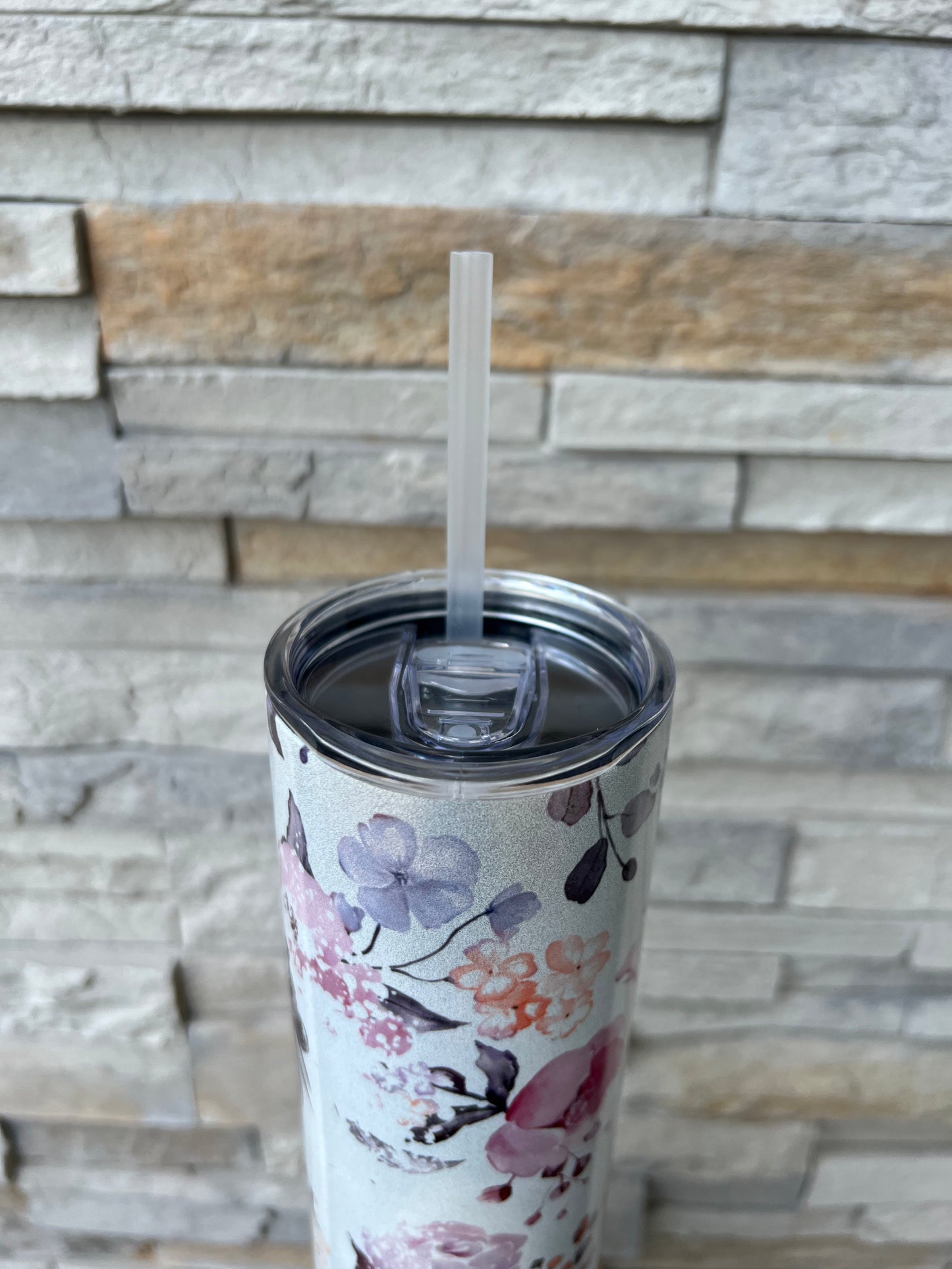 Floral Mom Life 20oz Shimmer Skinny Sublimation Tumbler