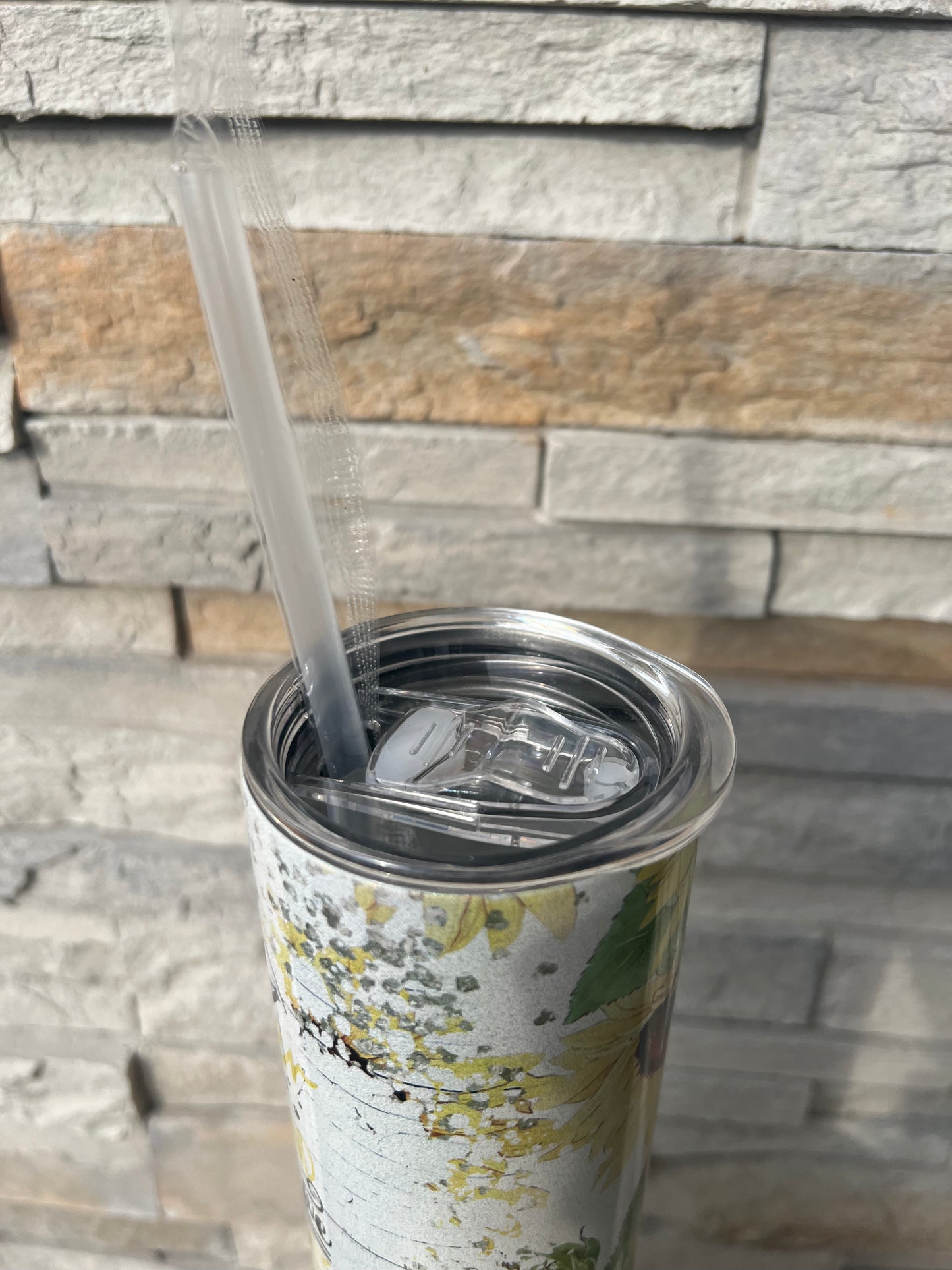 Sunflower Advice Shimmer 20oz Skinny Sublimation Tumbler