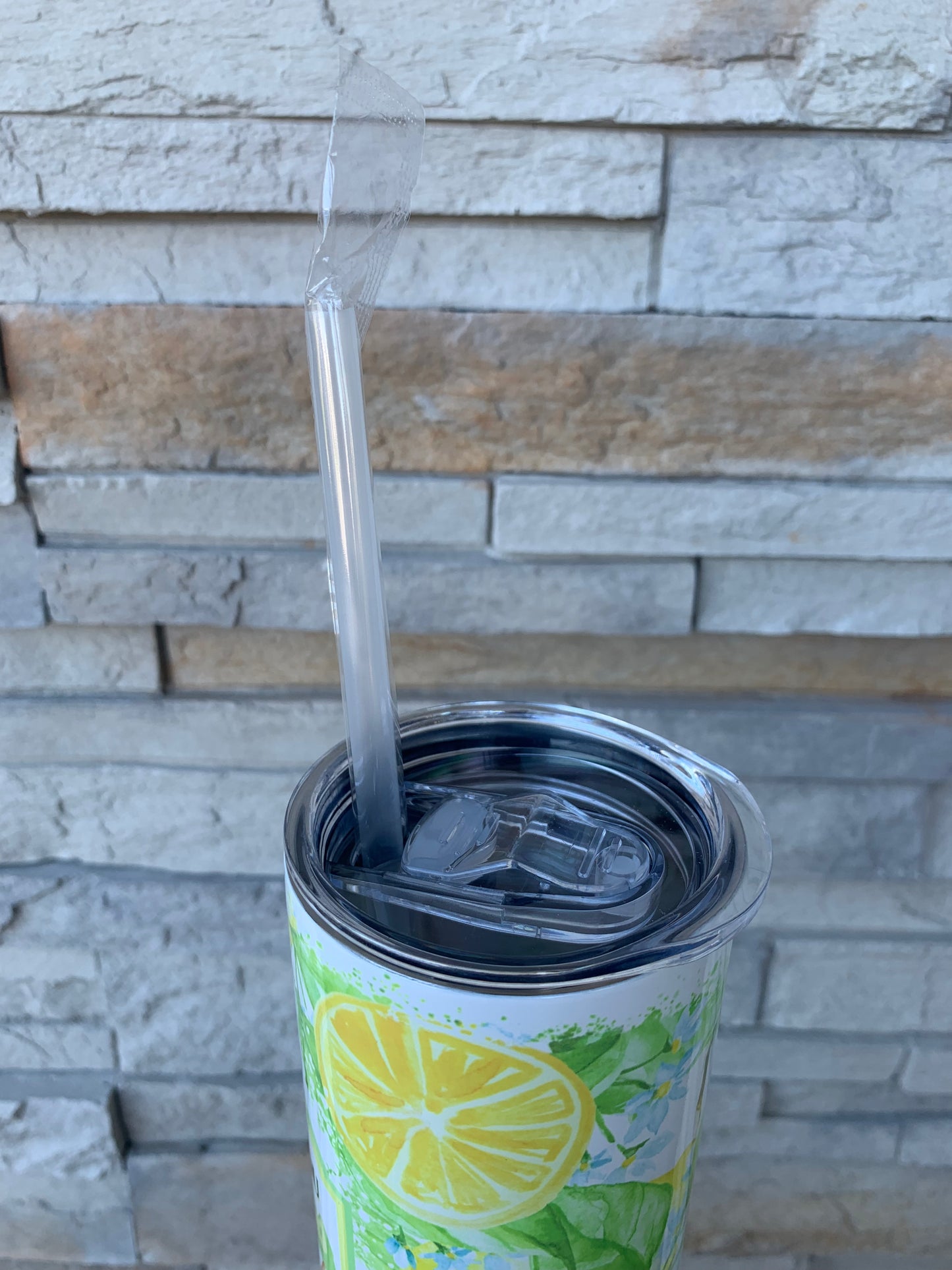 When Life Gives You Lemons Add Vodka 20oz Skinny Sublimation Tumbler