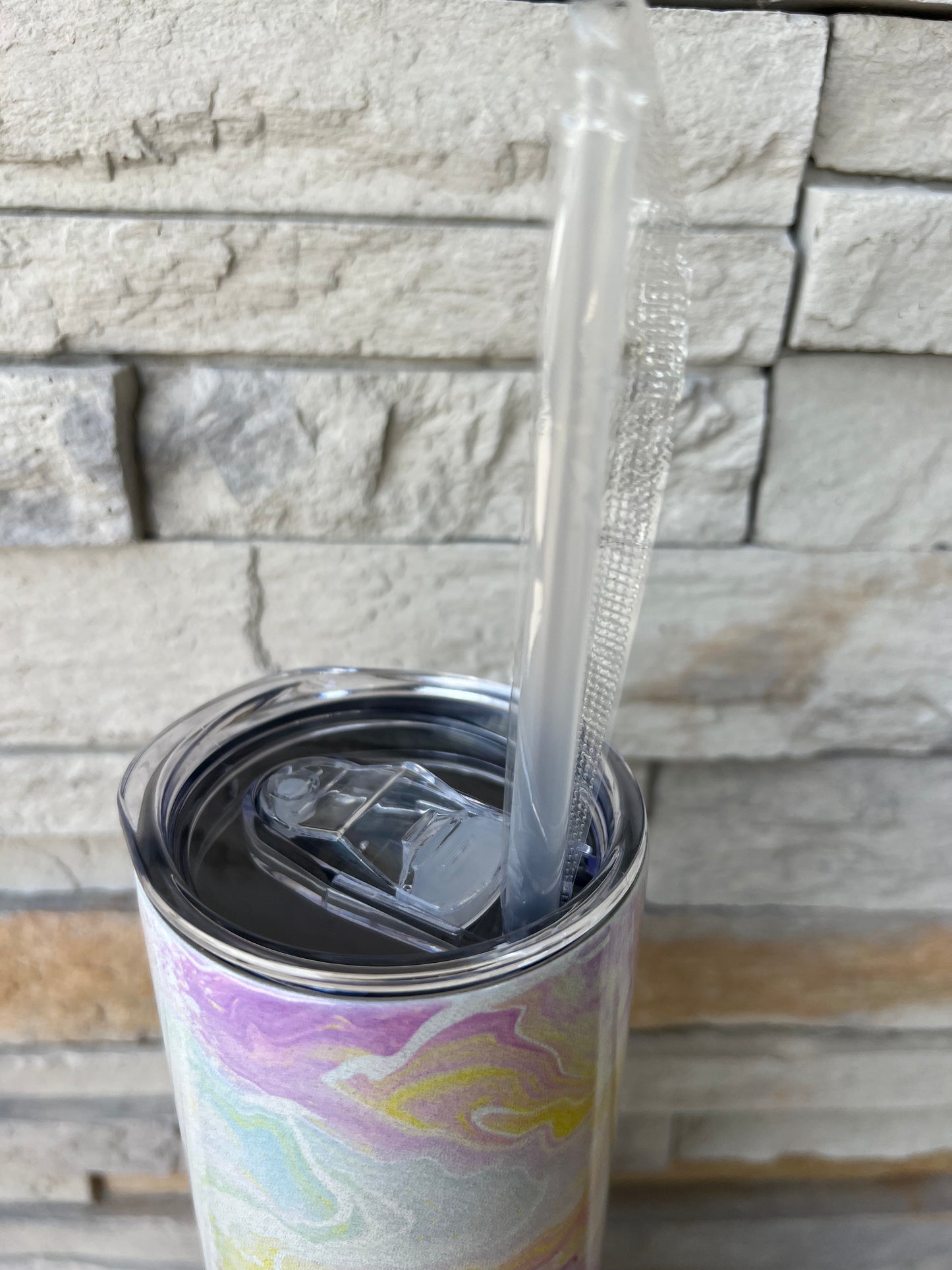 Sleep Like My Husband Shimmer 20oz Skinny Sublimation Tumbler