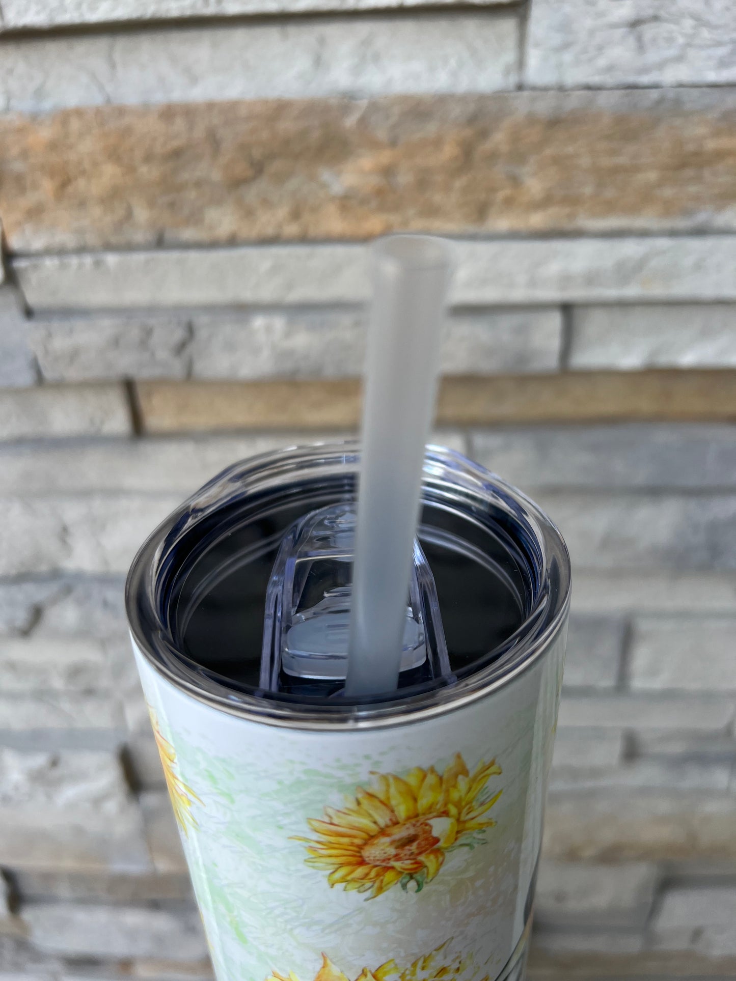 Sunflower Mom Life 20oz Skinny Sublimation Tumbler
