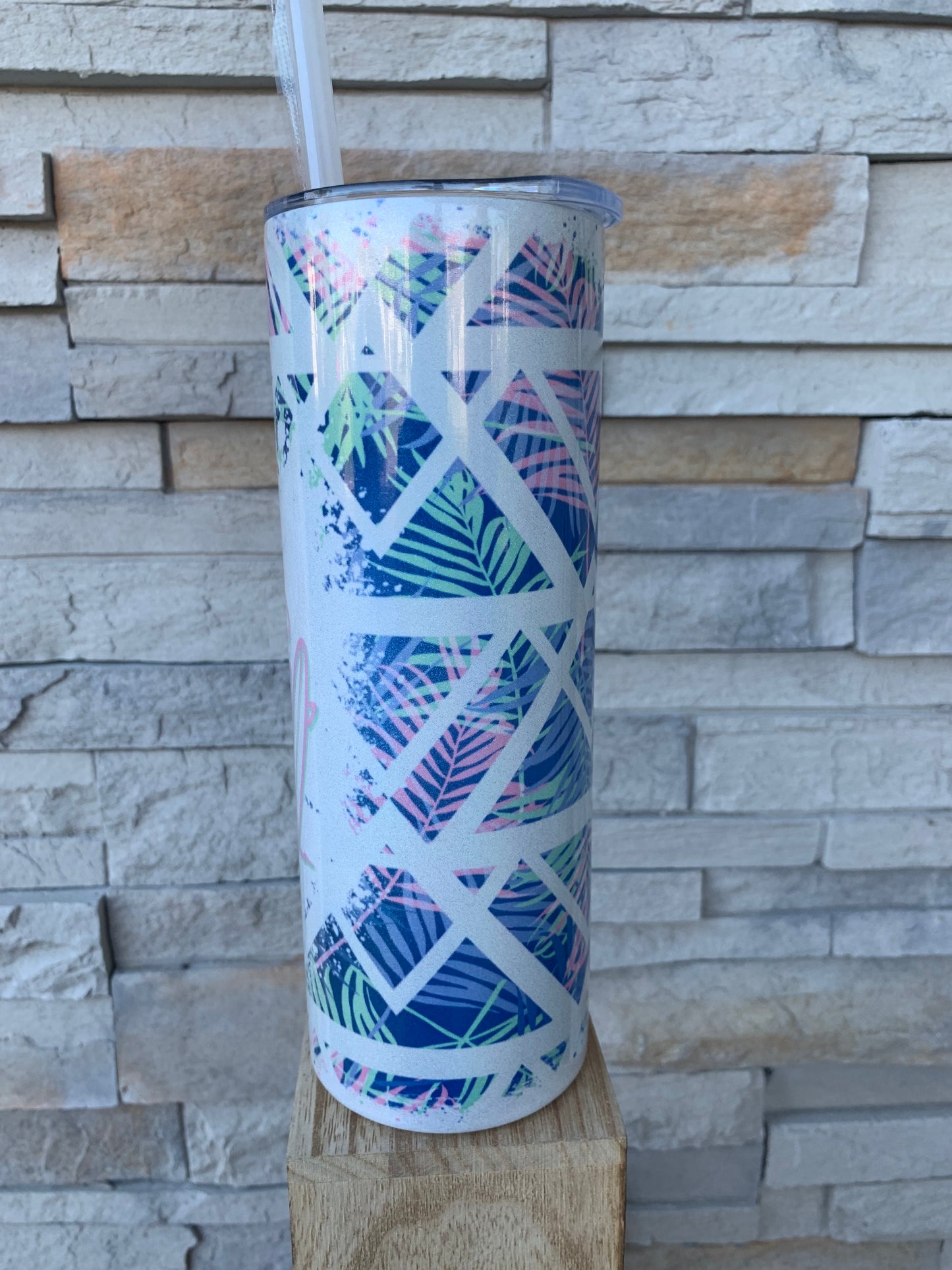 Vacay Mode Shimmer 20oz Skinny Sublimation Tumbler