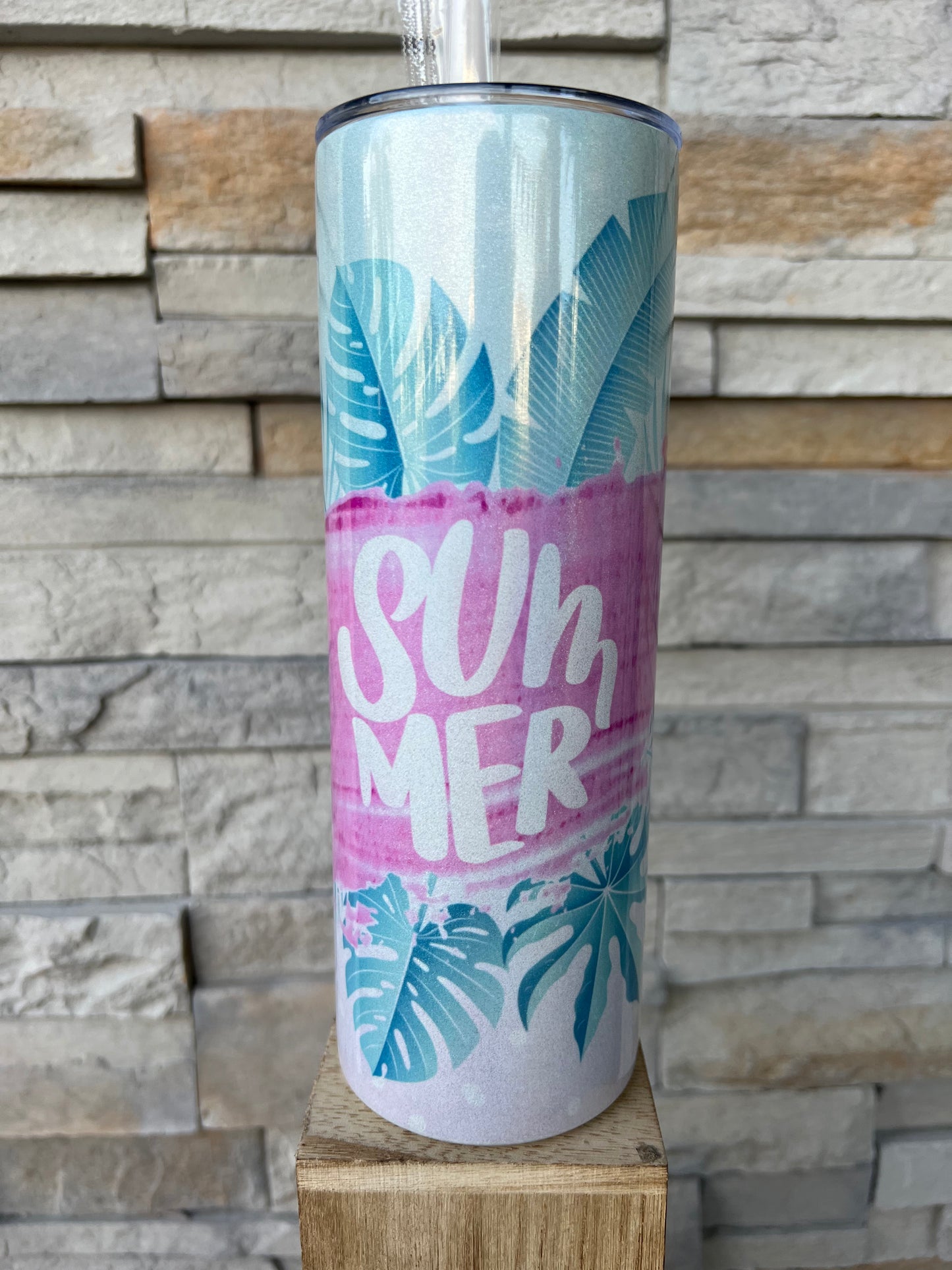 Summer Shimmer 20oz Skinny Sublimation Tumbler