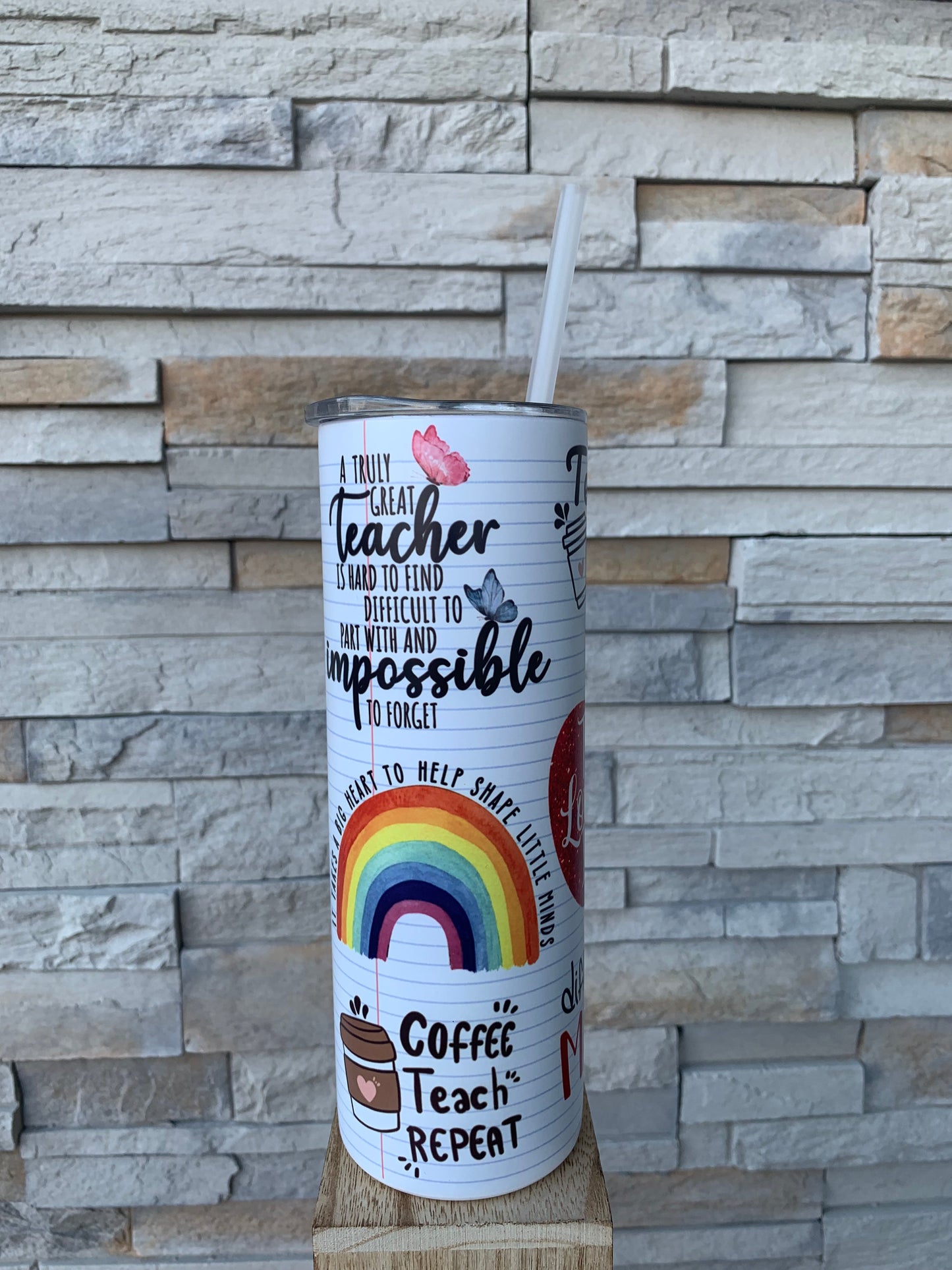 Teacher Appreciation 20oz Skinny Tumbler