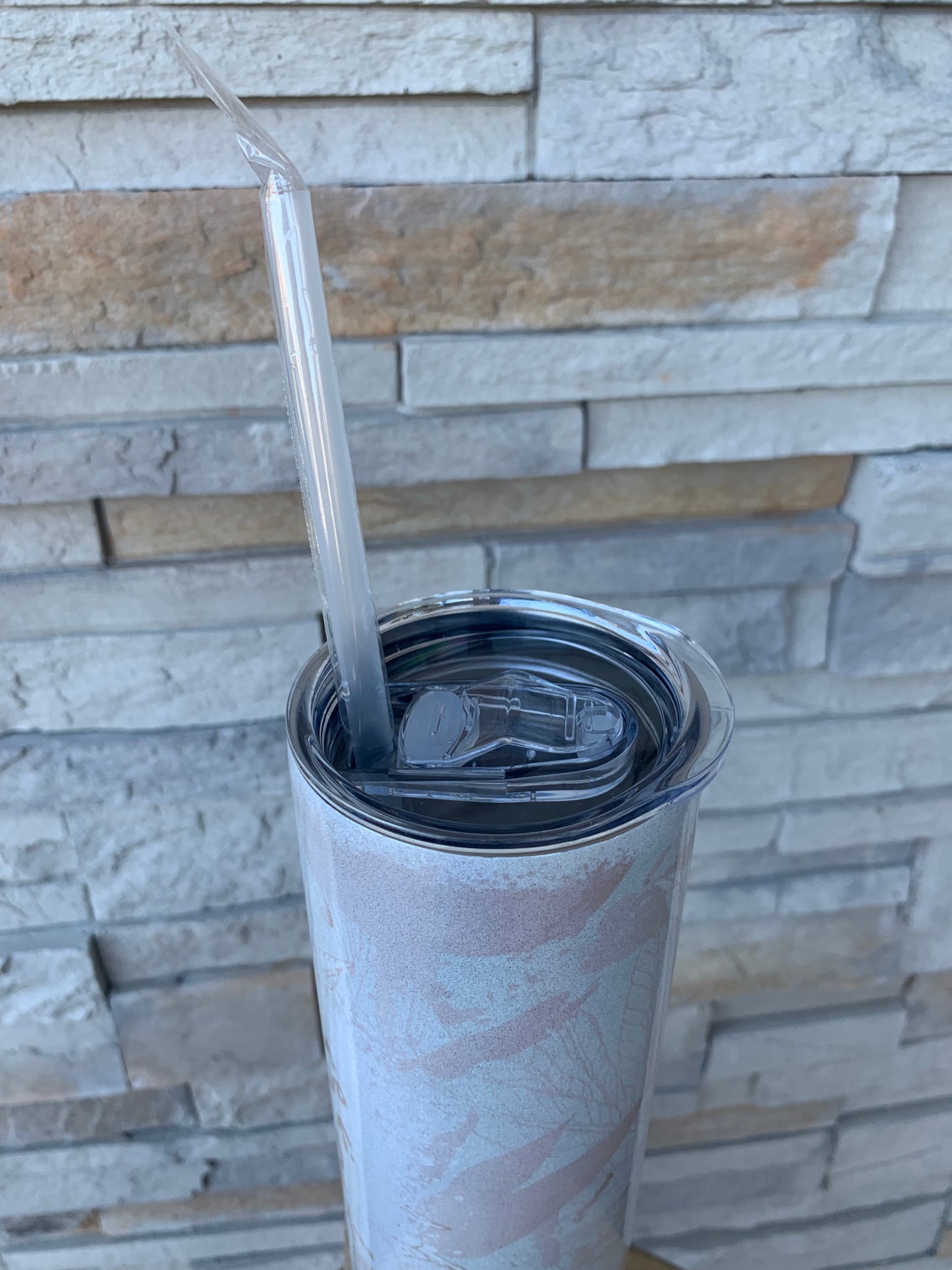 Sloth Vibes Loading Shimmer 20oz Skinny Sublimation Tumbler