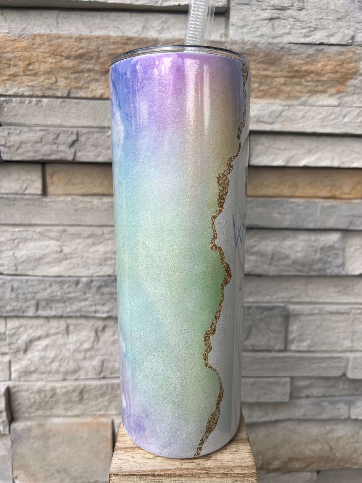 Be Kind Shimmer 20oz Skinny Sublimation Tumbler