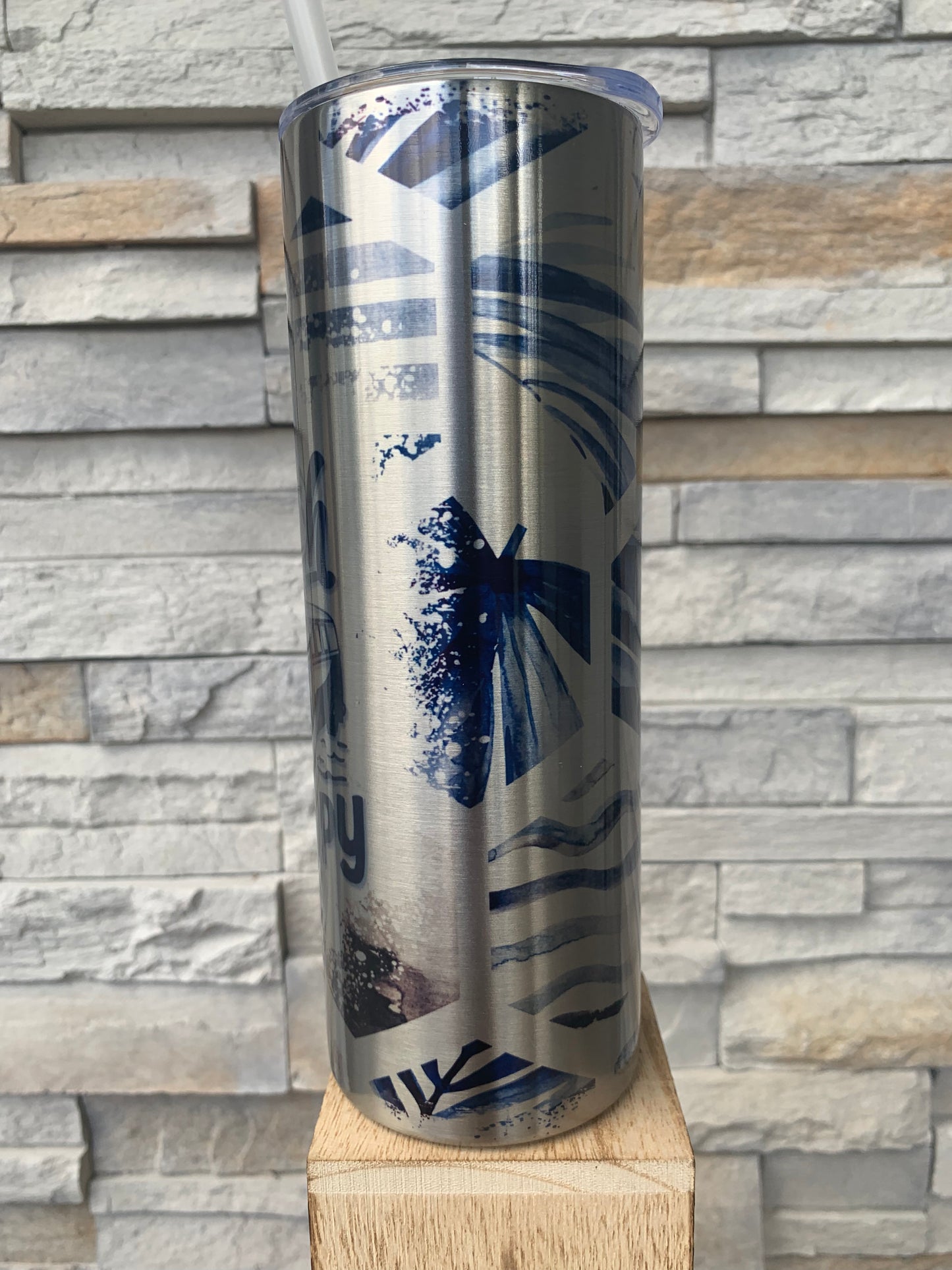 Silver Beach Therapy 20oz Skinny Tumbler