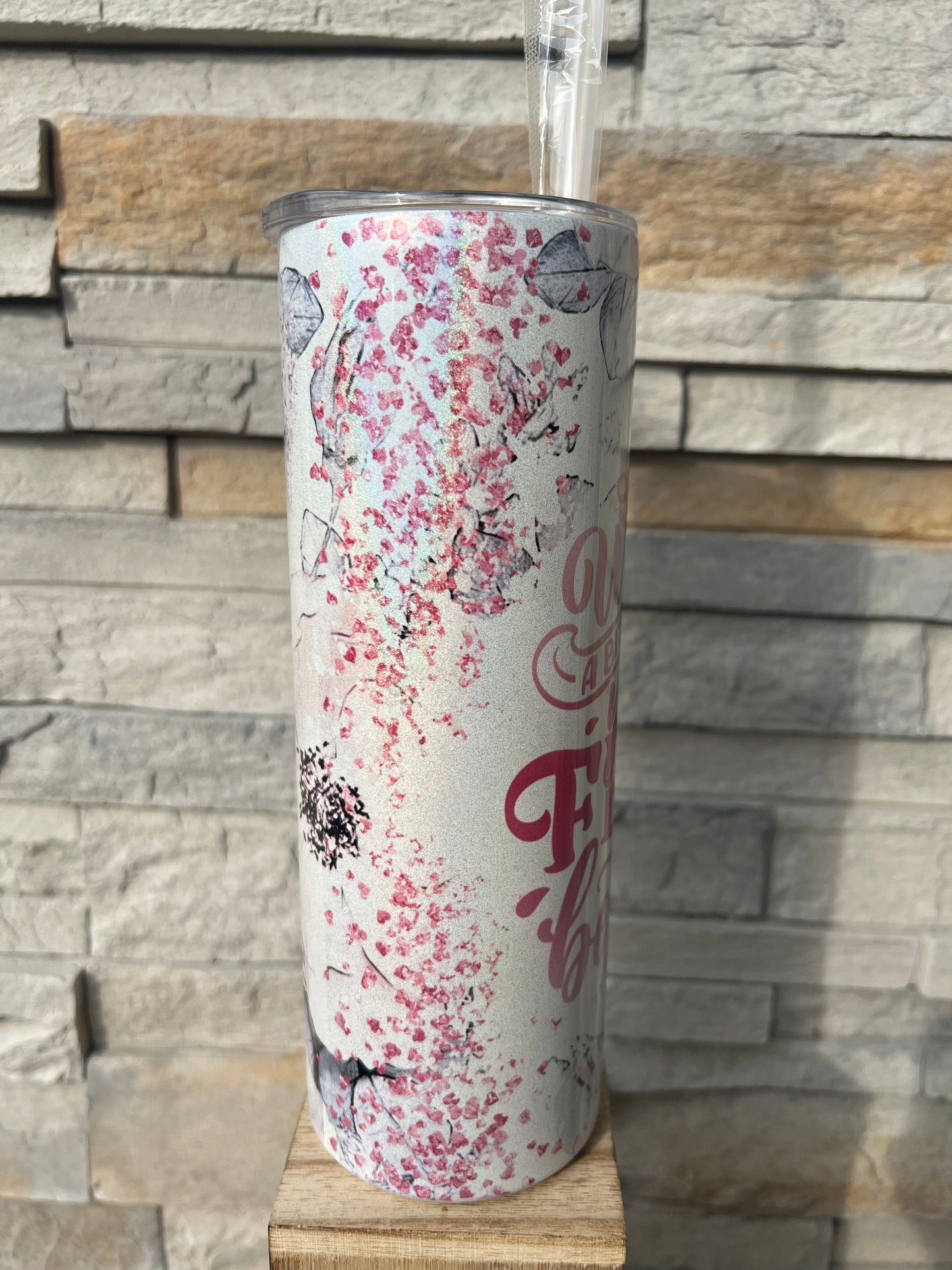 Wine a Bit, You’ll Feel Better Shimmer 20oz Skinny Sublimation Tumbler