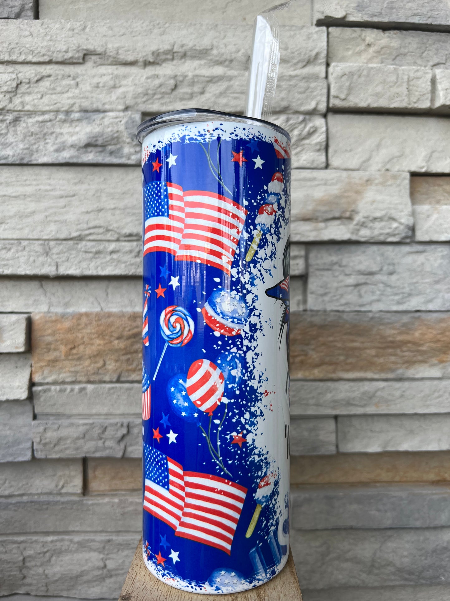 ‘Merica 20oz Skinny Sublimation Tumbler