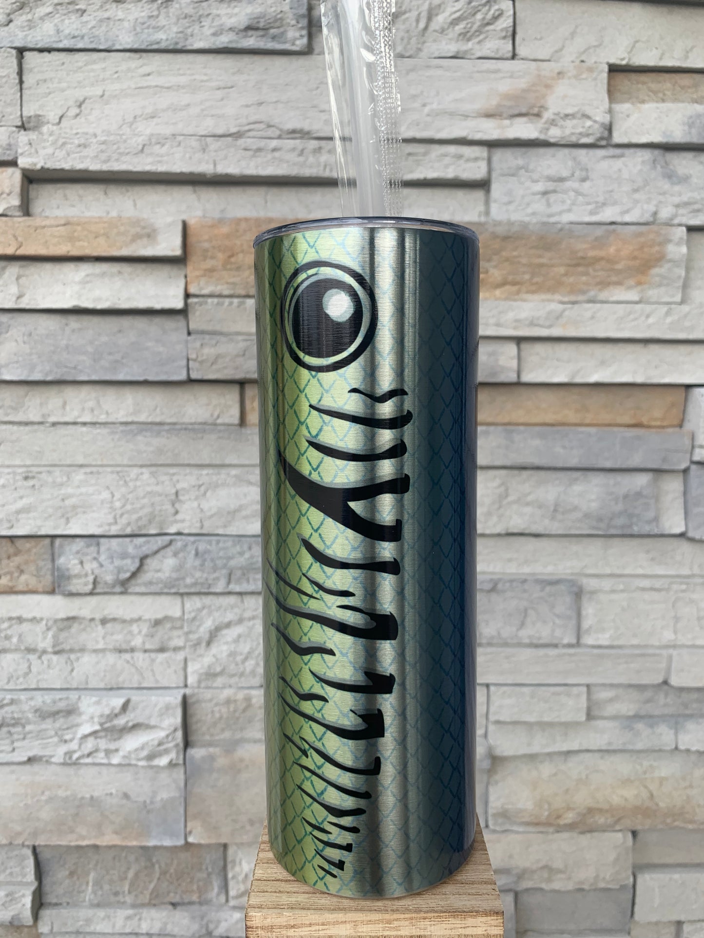 Silver Fishing Lure 20oz Skinny Tumbler