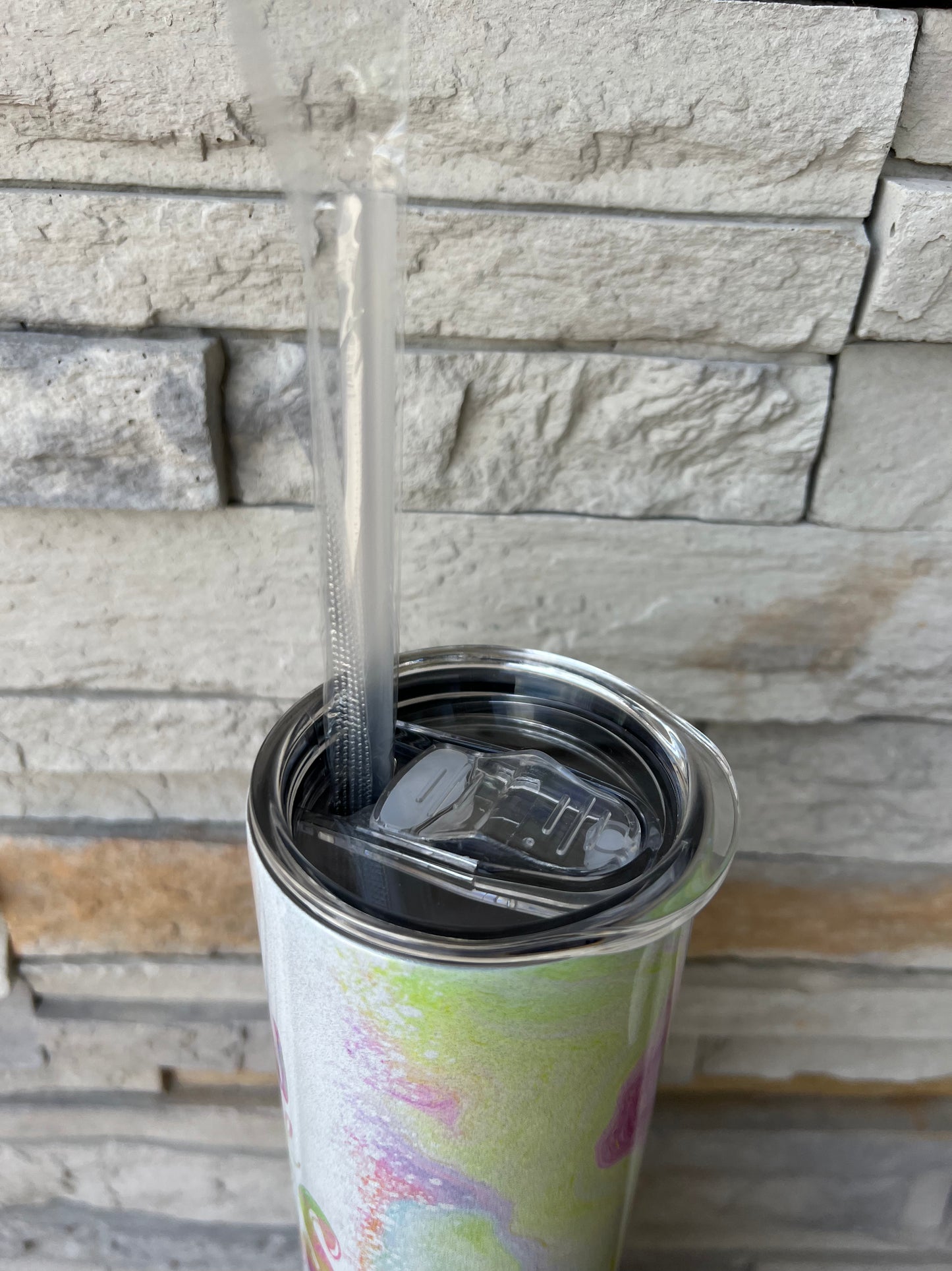 Stay In Your Lane Shimmer 20oz Skinny Sublimation Tumbler