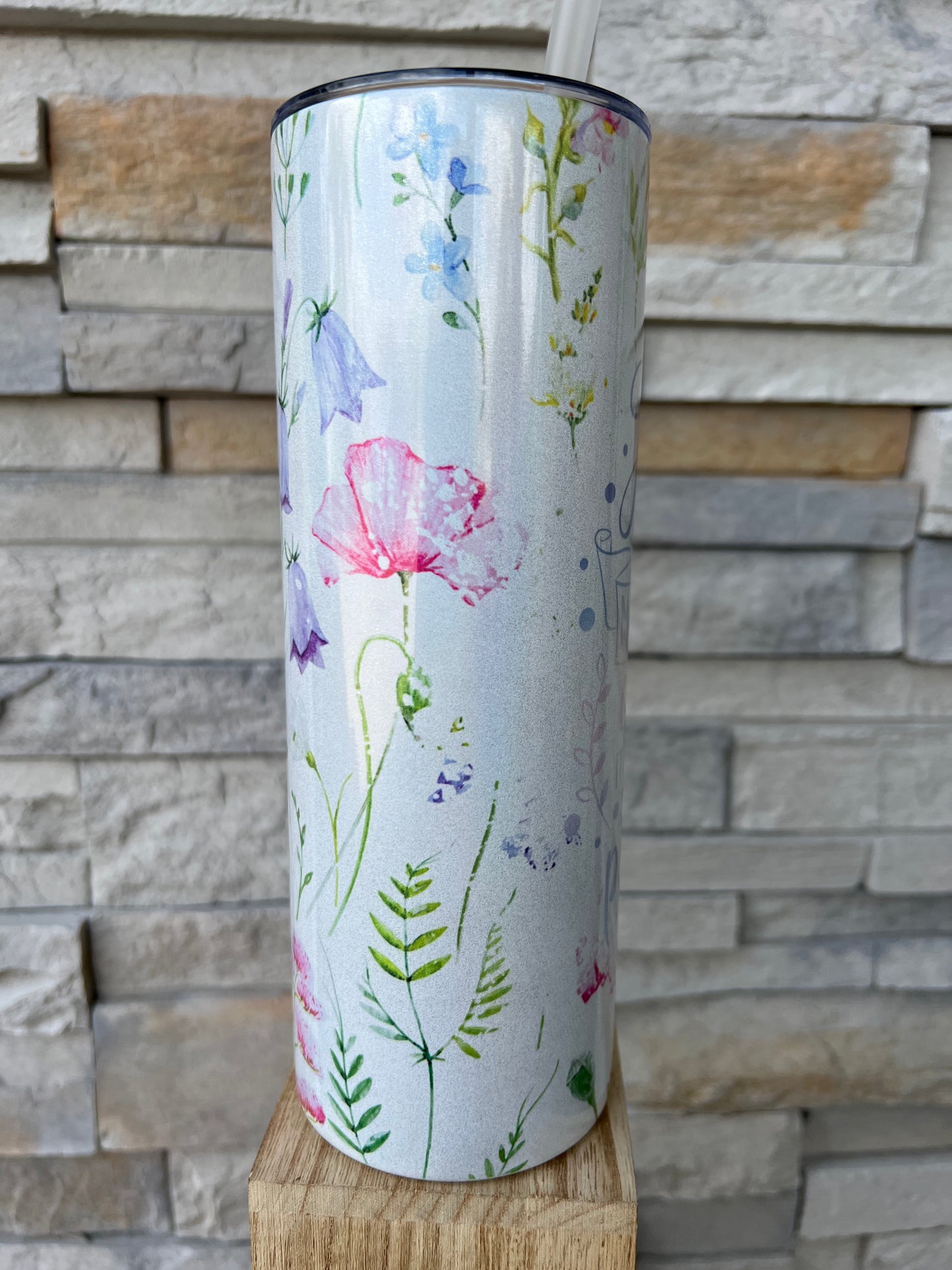 Faith 20oz Shimmer Skinny Sublimation Tumbler