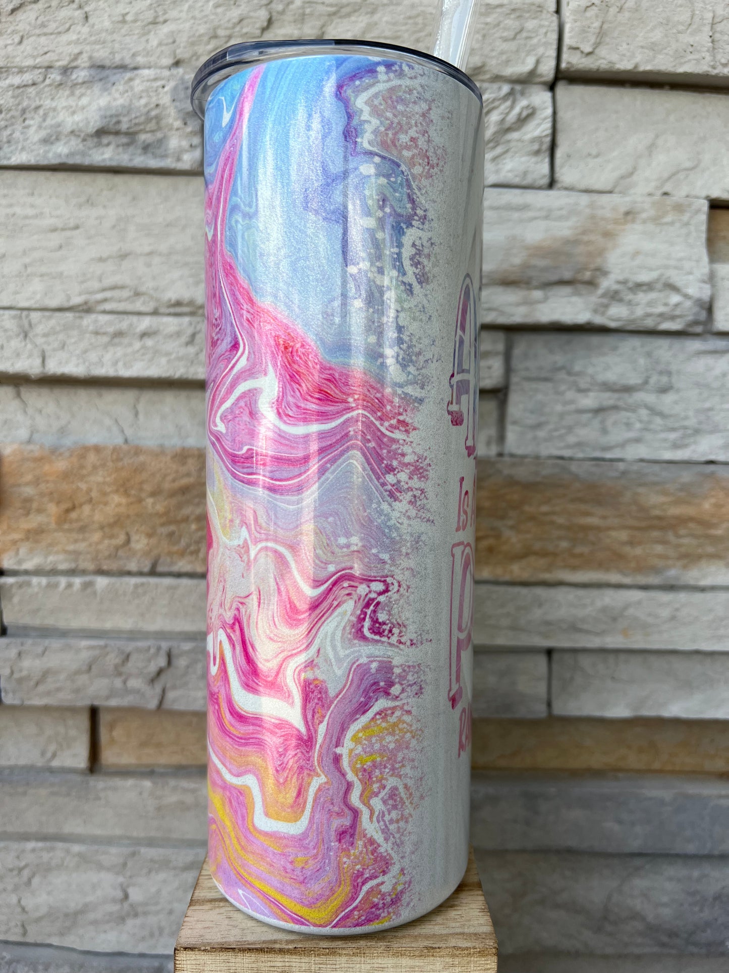 Out Of My Price Range Shimmer 20oz Skinny Sublimation Tumbler