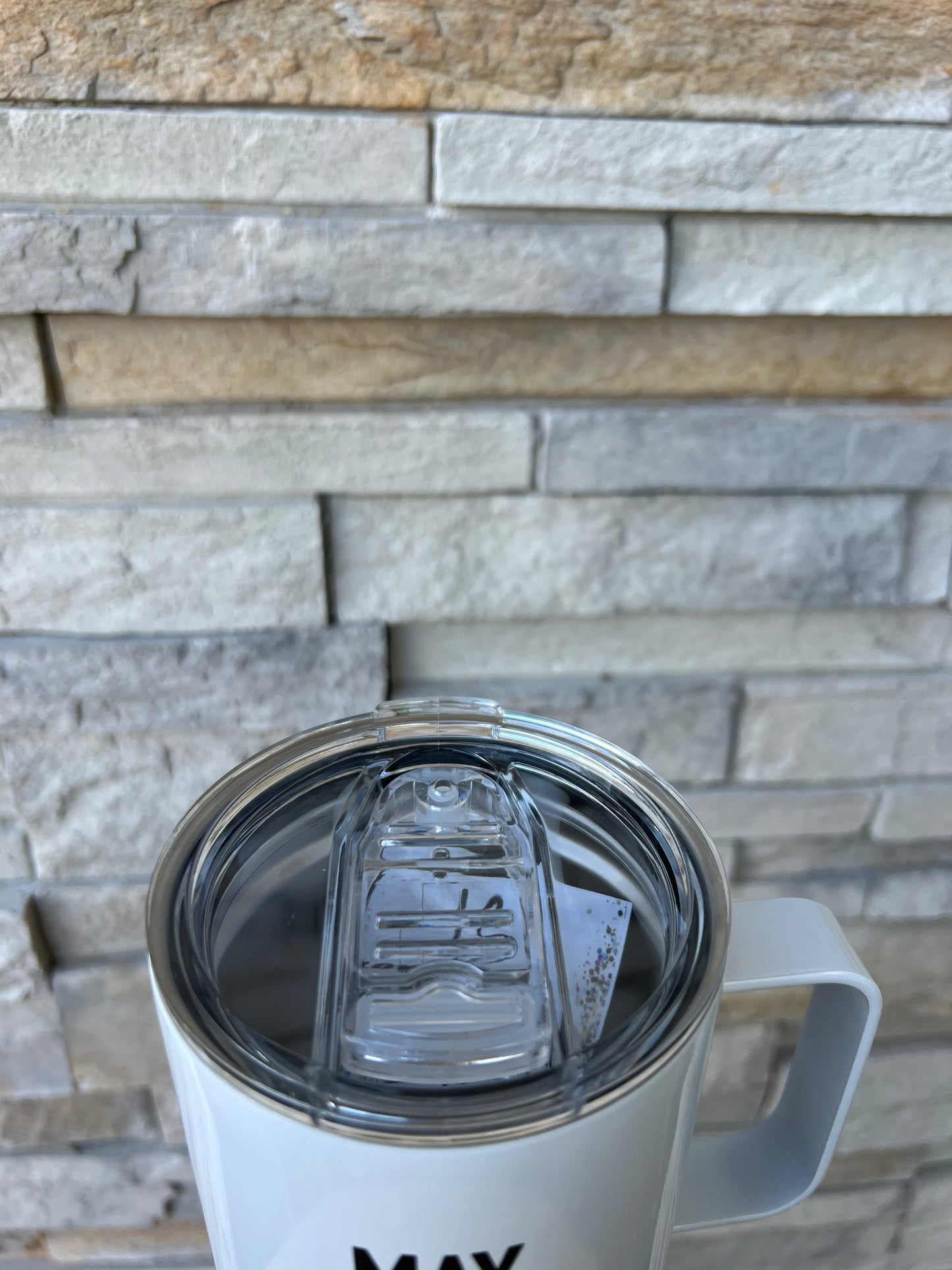May Contain Alcohol 10oz Coffee Tumbler with handle