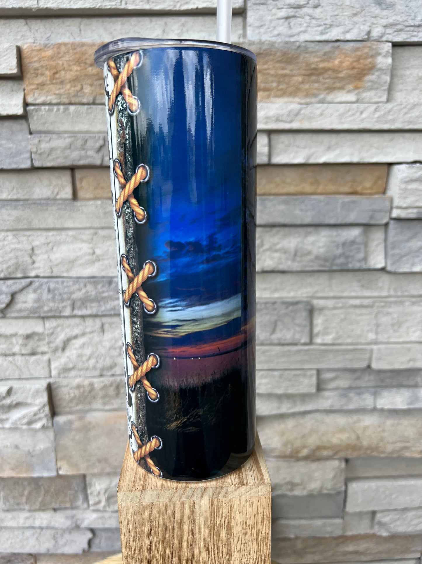Camping Rules 20oz Skinny Sublimation Tumbler