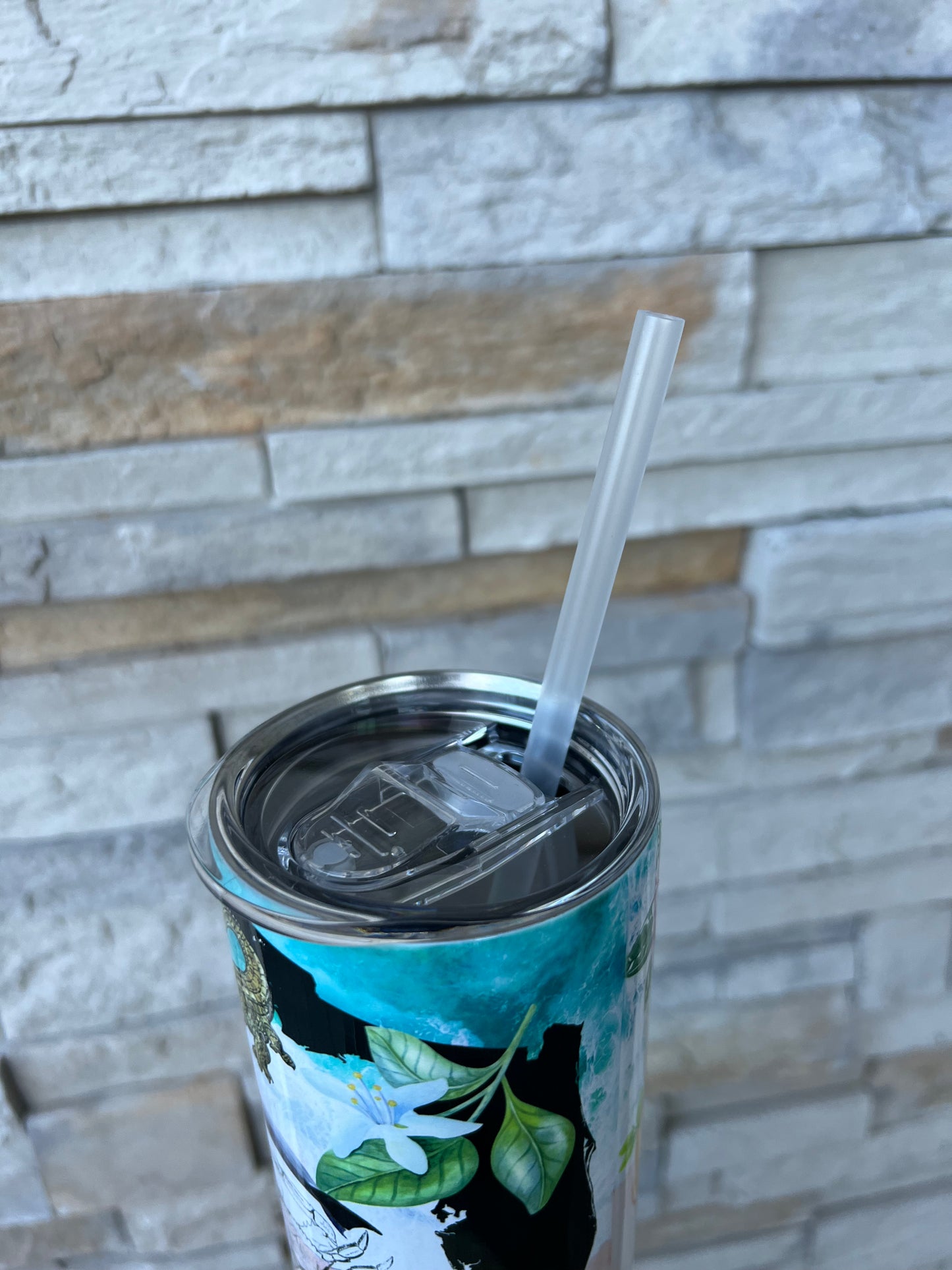 Florida License Plate 20oz Skinny Sublimation Tumbler