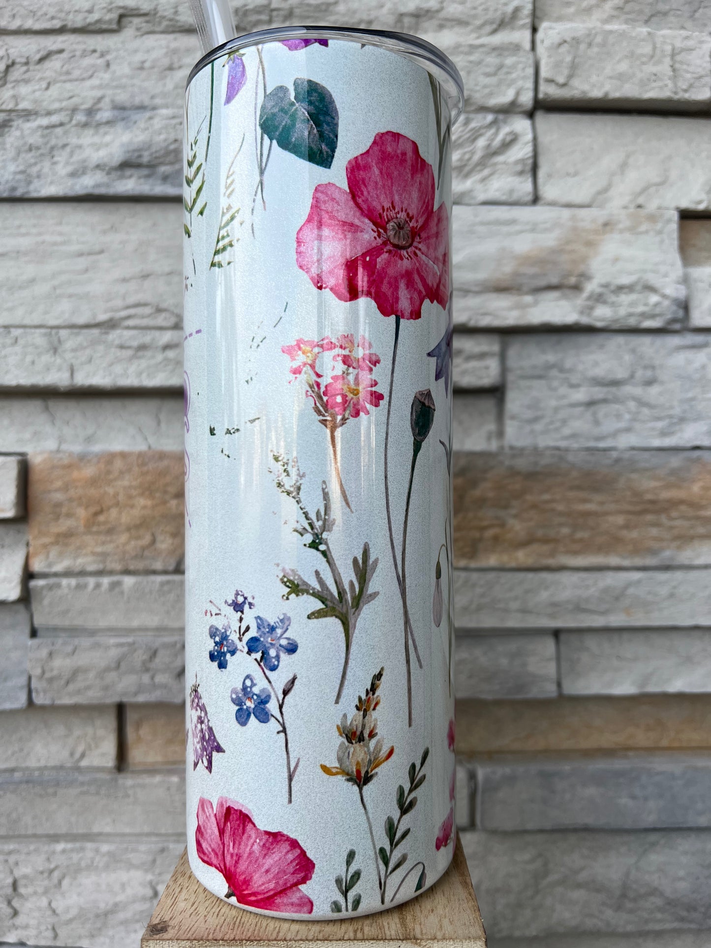 Just Jesus Faith Shimmer 20oz Skinny Sublimation Tumbler