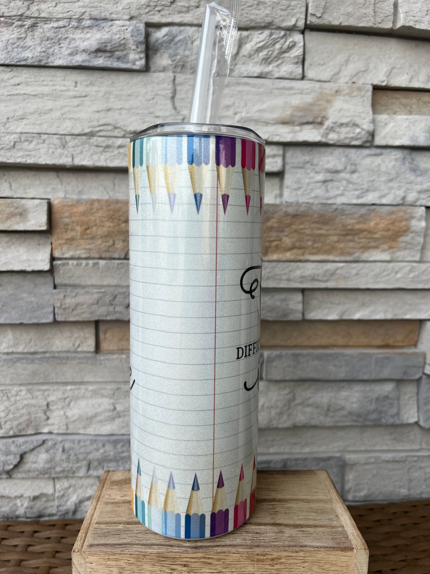 A Great Teacher Is Hard To Find Shimmer 20oz Skinny Sublimation Tumbler