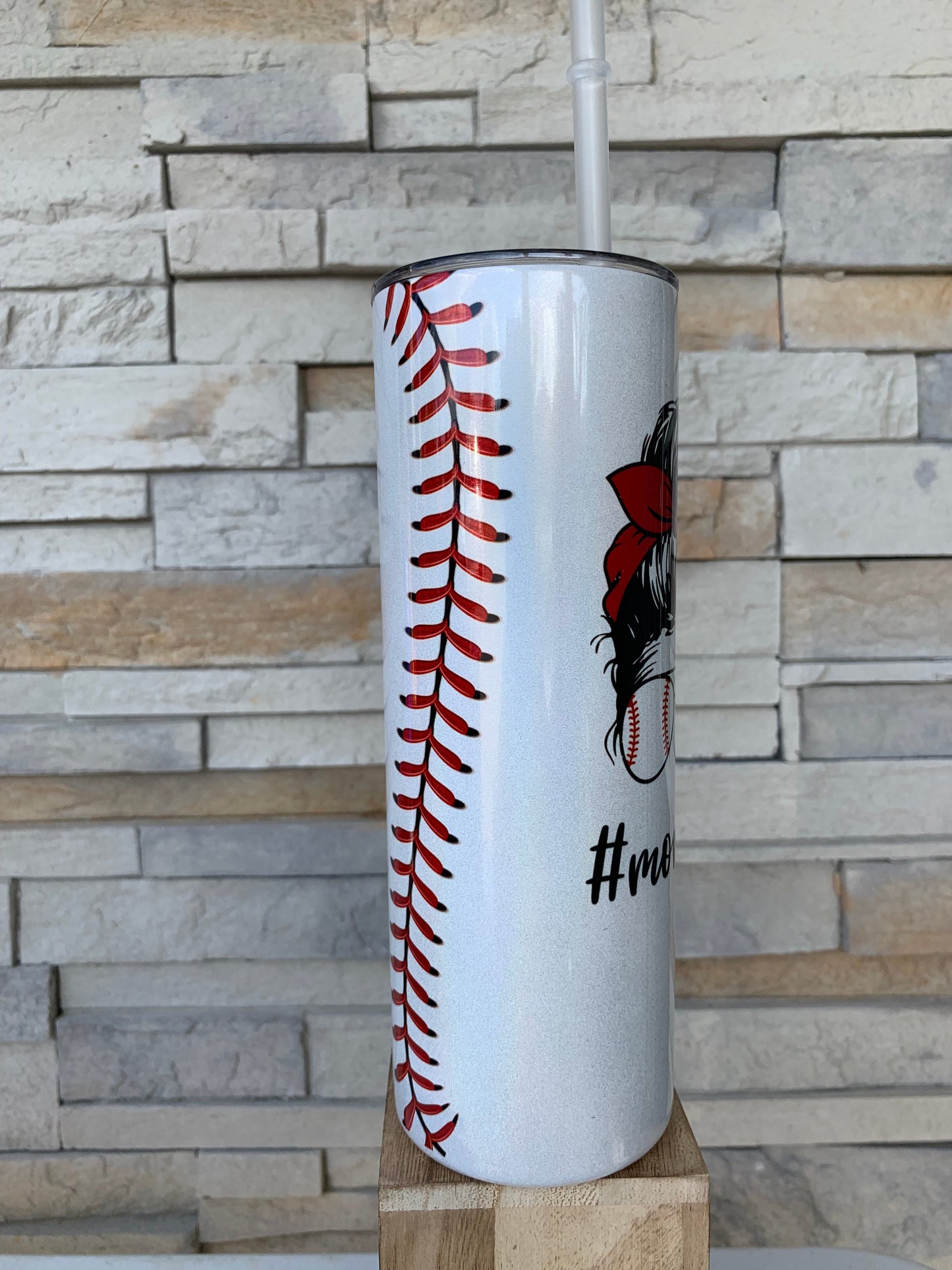 Shimmer Baseball Life 20oz Skinny Tumbler