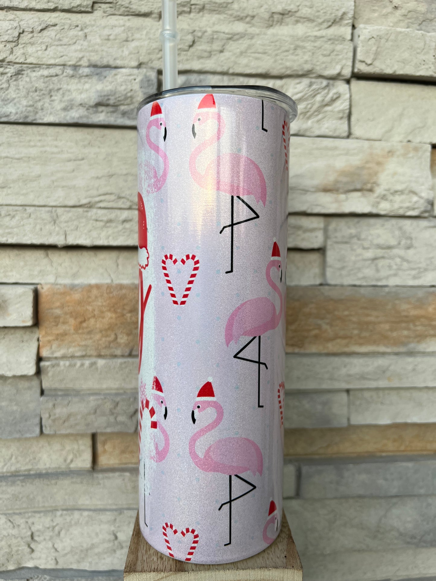 Jolly AF Christmas Shimmer 20oz Skinny Tumbler