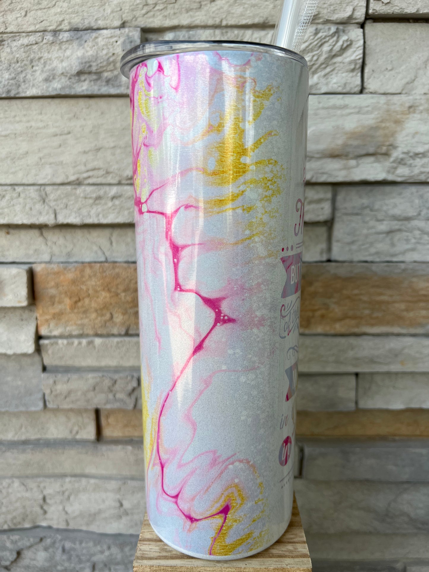 Timothy 4:12 Faith Shimmer 20oz Skinny Sublimation Tumbler