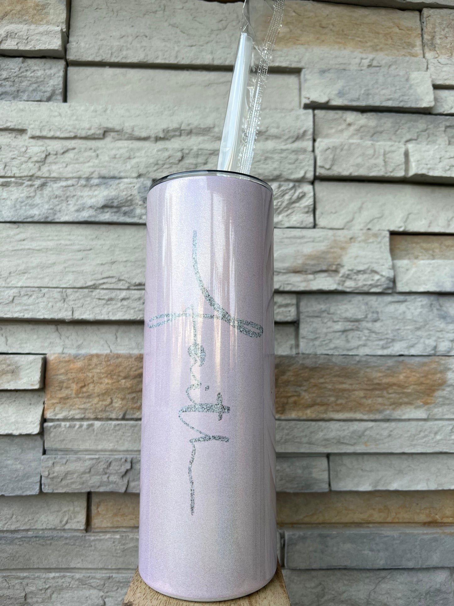 Faith Shimmer 20oz Skinny Sublimation Tumbler