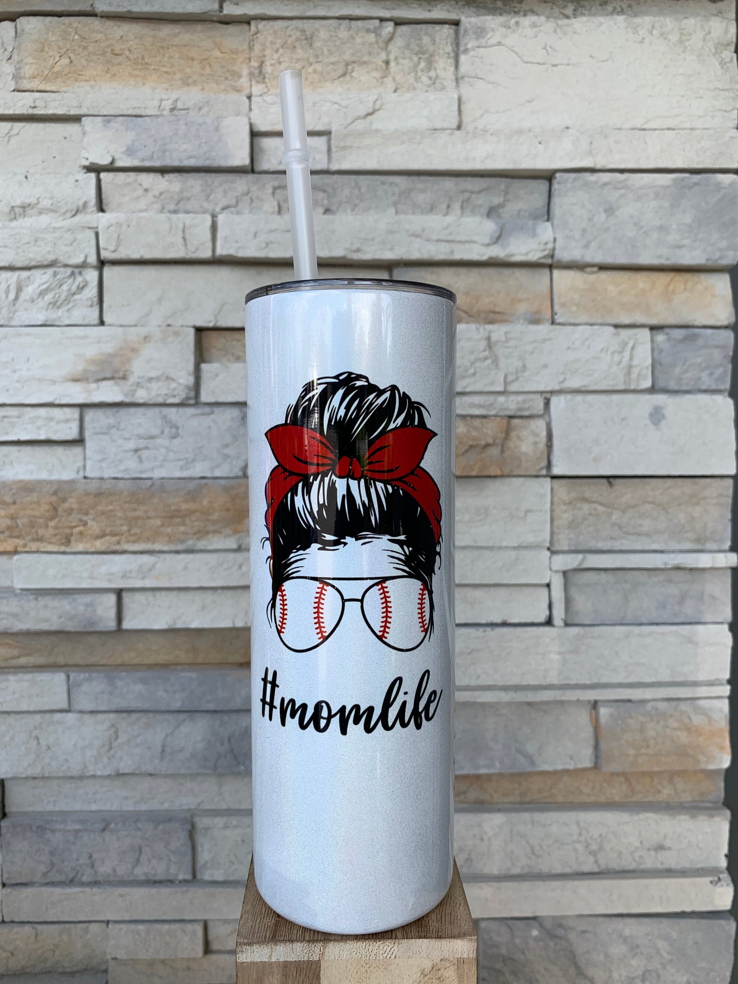 Shimmer Baseball Life 20oz Skinny Tumbler