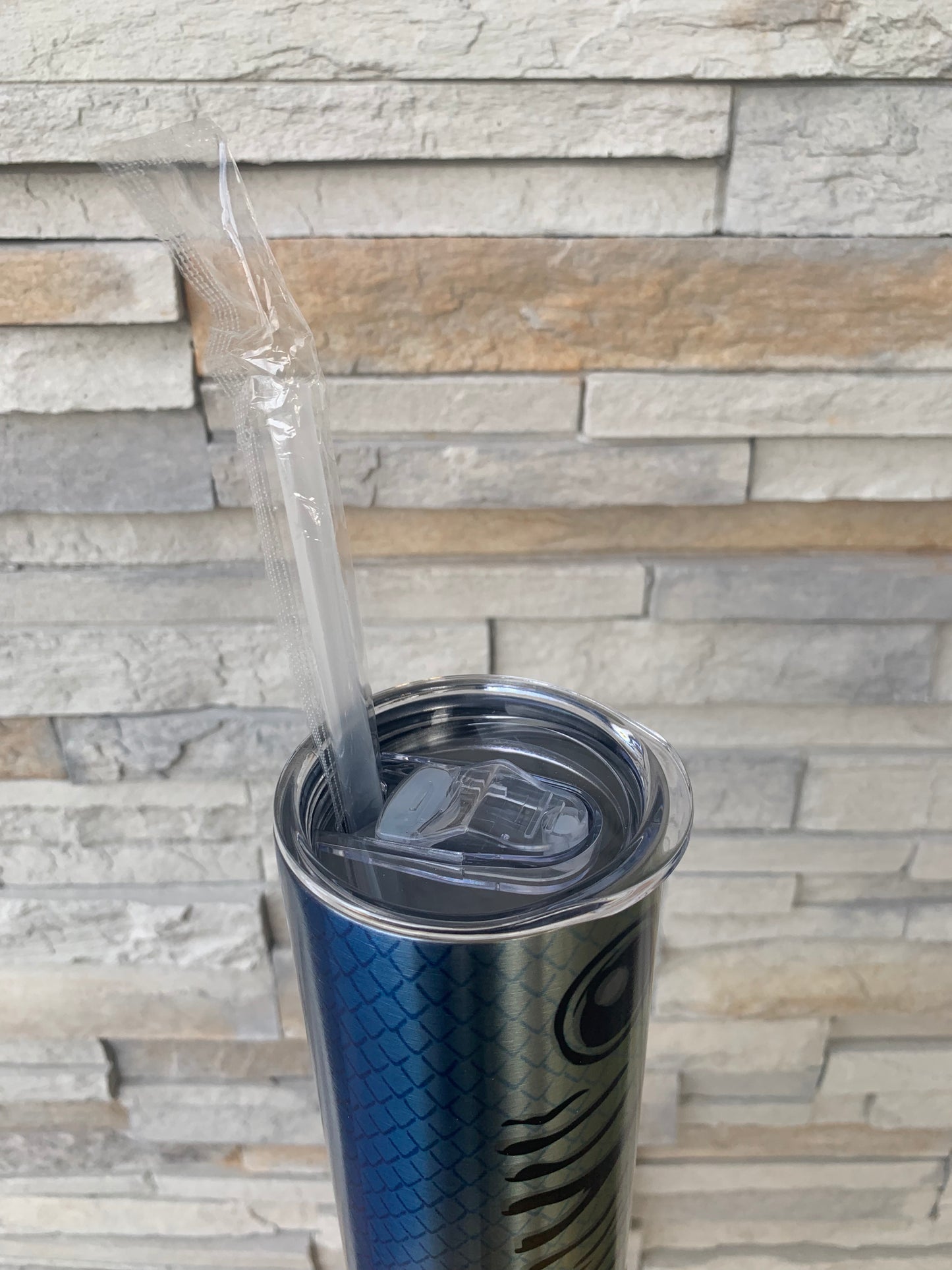 Silver Fishing Lure 20oz Skinny Tumbler