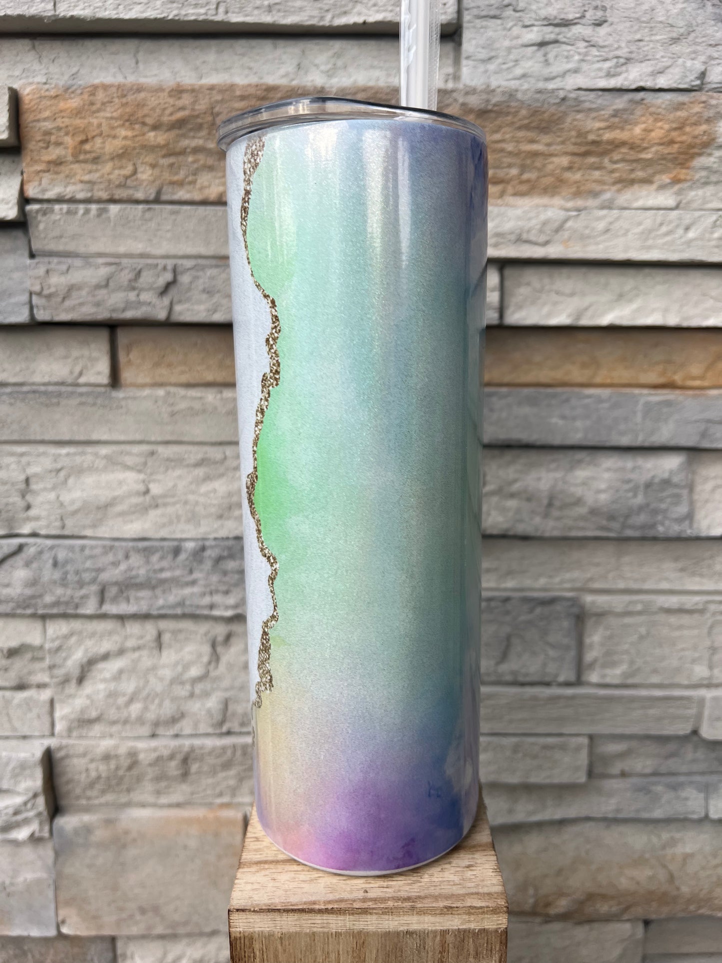 Be Kind Shimmer 20oz Skinny Sublimation Tumbler