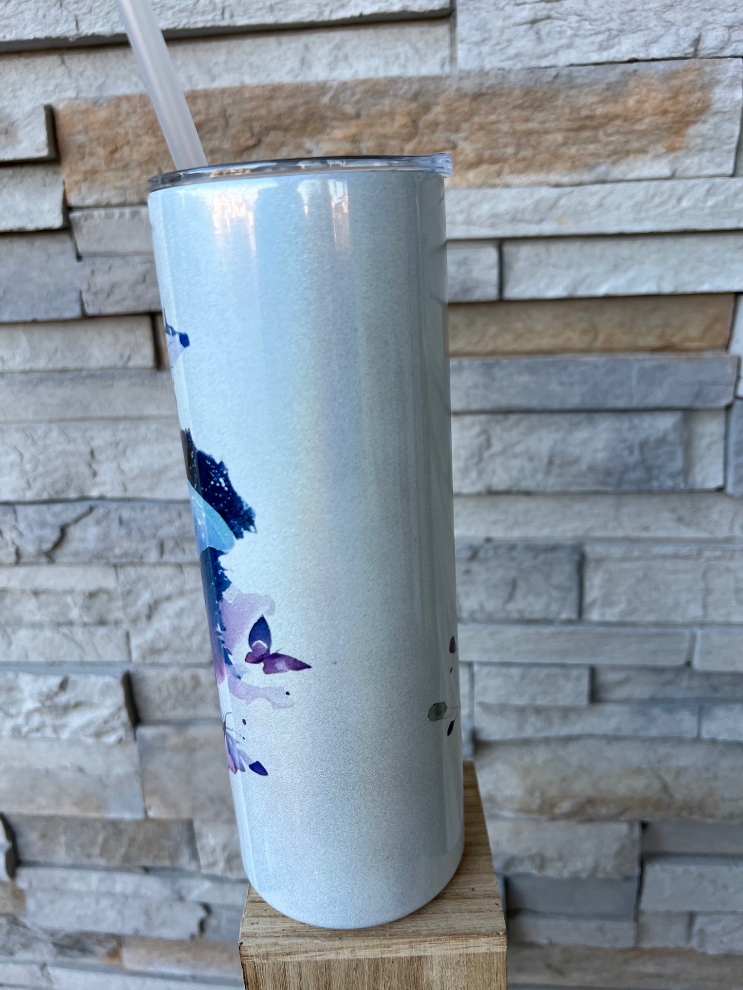 Purple Butterflies 20oz Shimmer Tumbler