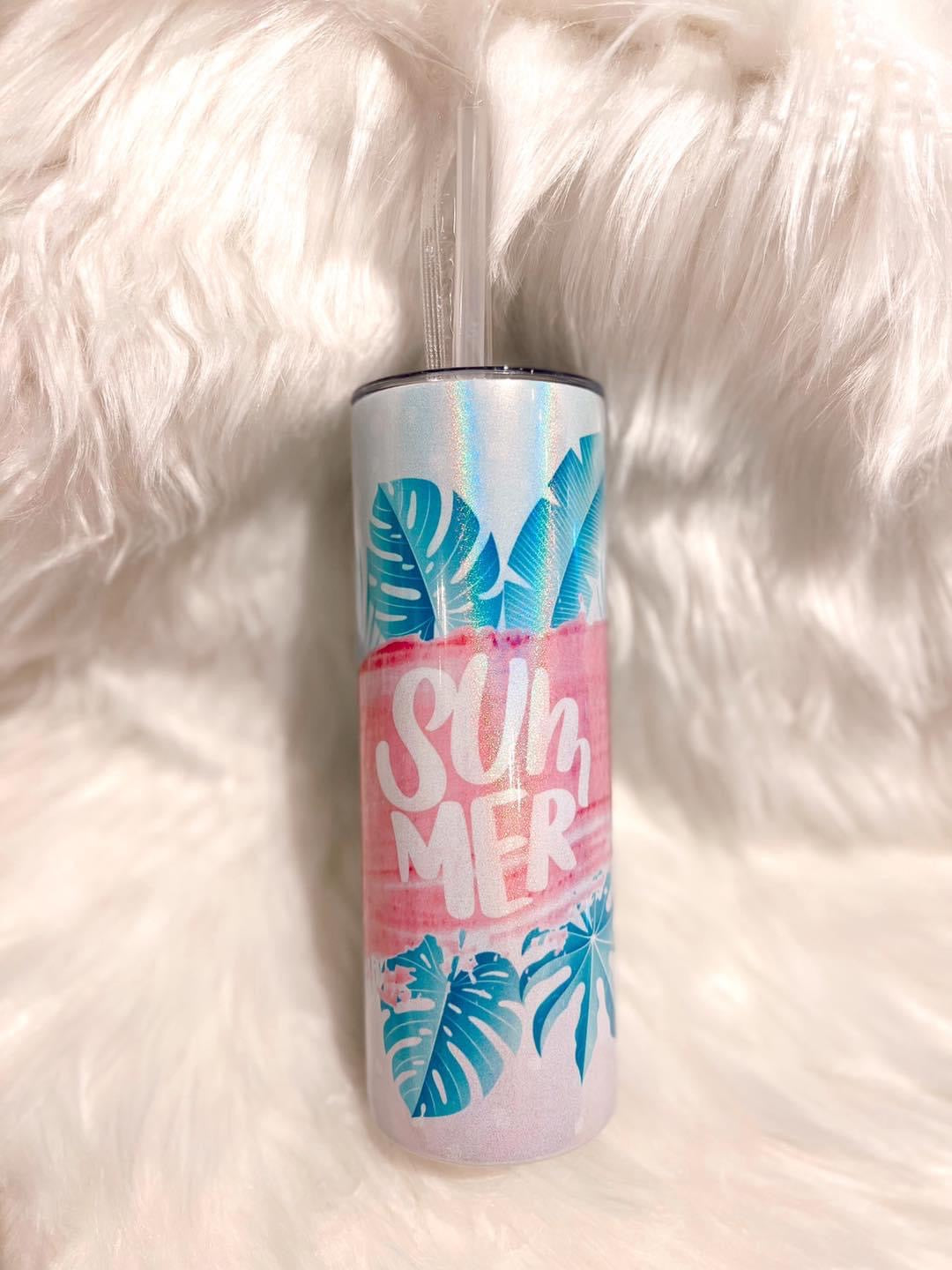 Summer Shimmer 20oz Skinny Sublimation Tumbler